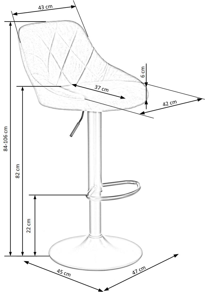 NA krēsls melns 84-106/47/45/60-82 cm - N1 Home