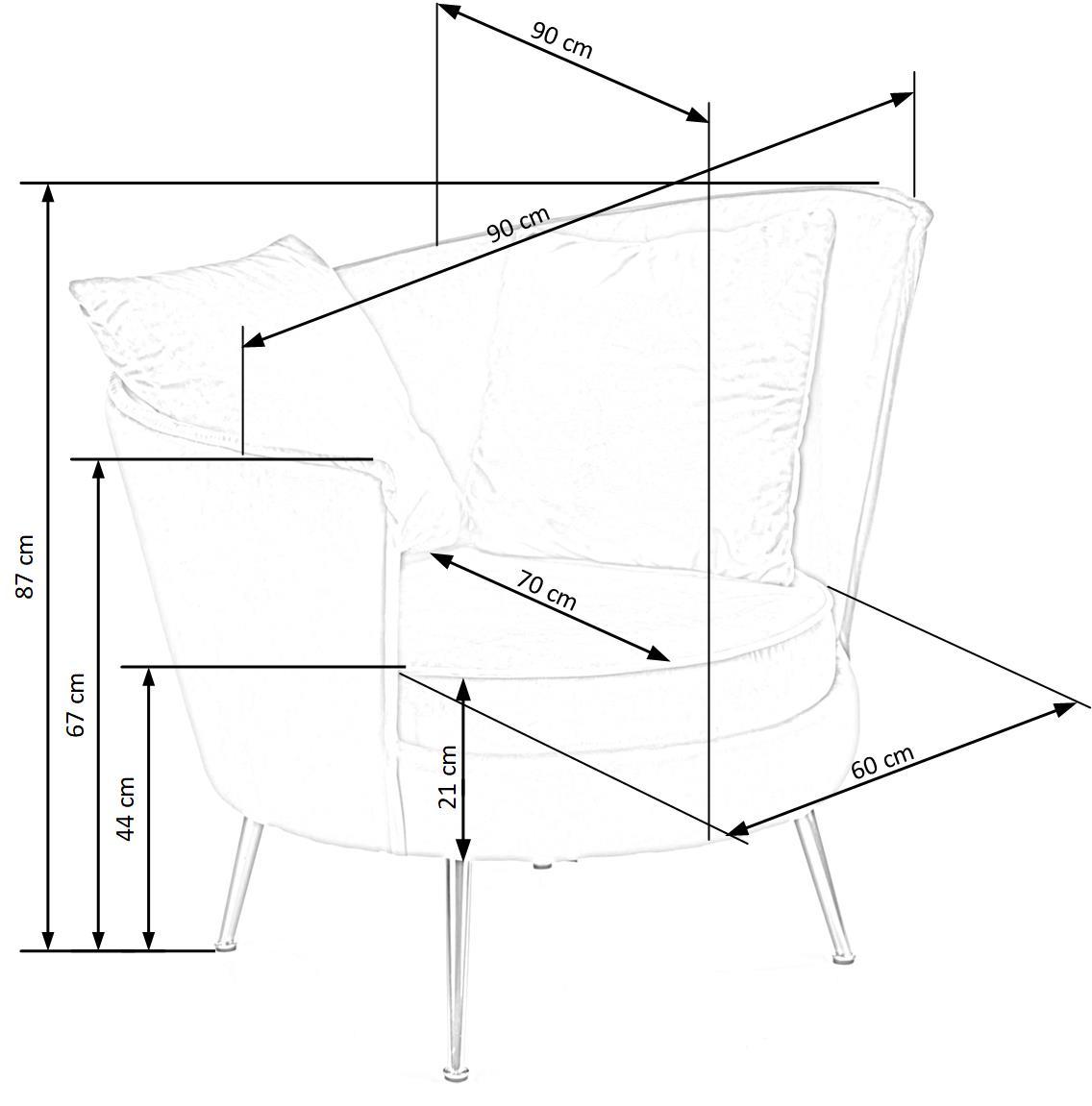 AL krēsls 90/90/87/44 cm tumši zaļs - N1 Home