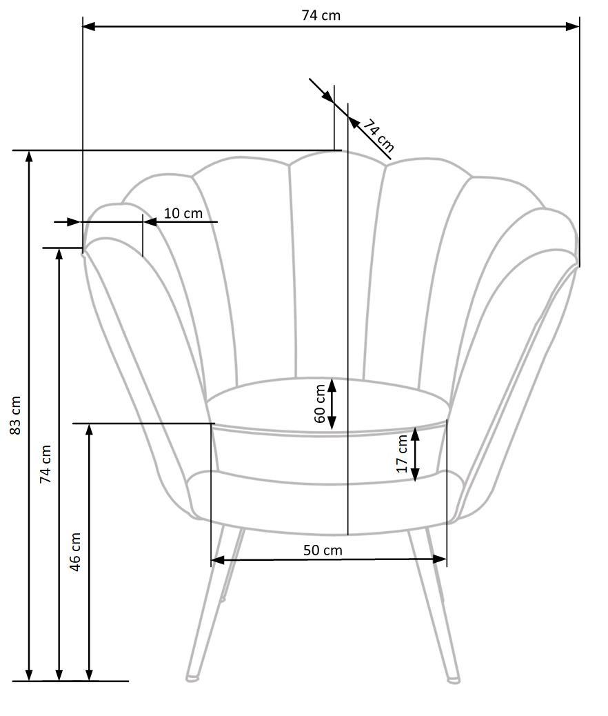 AR krēsls 94/74/83/46 cm balts - N1 Home
