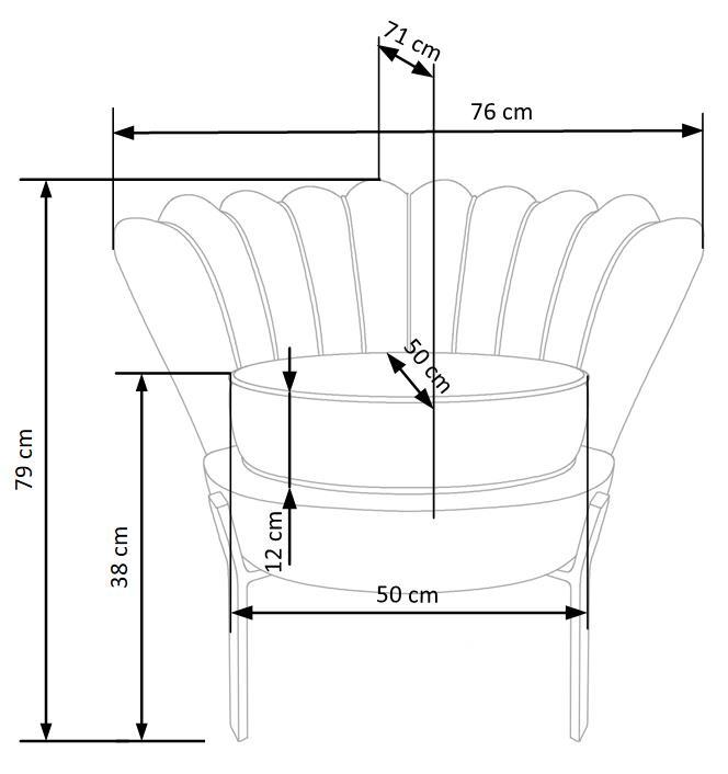 AG krēsls 73/73/75/45 cm pelēks - N1 Home
