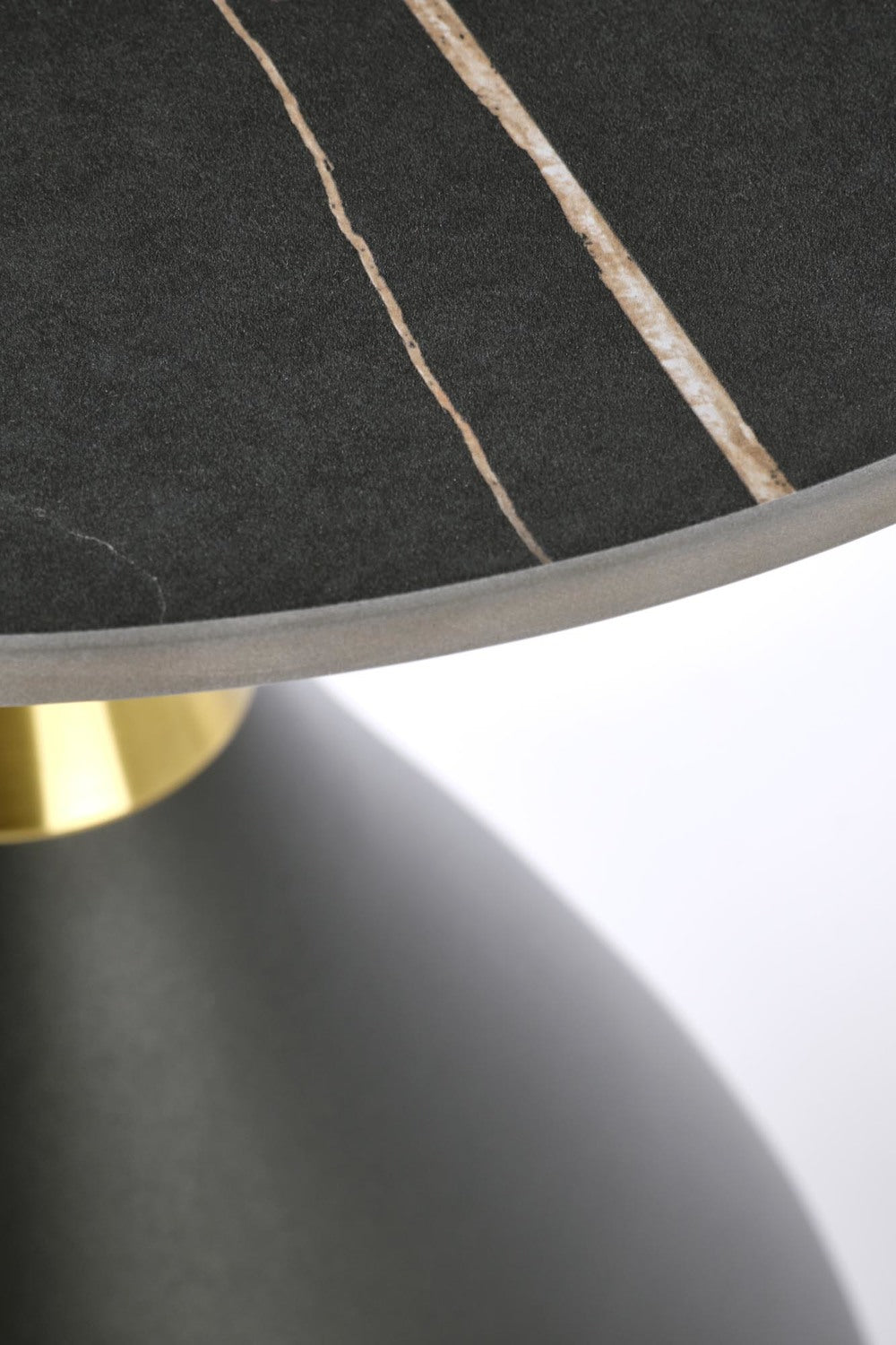Kafijas galdiņš SC 50/57 cm melns marmors/melns/zelts - N1 Home