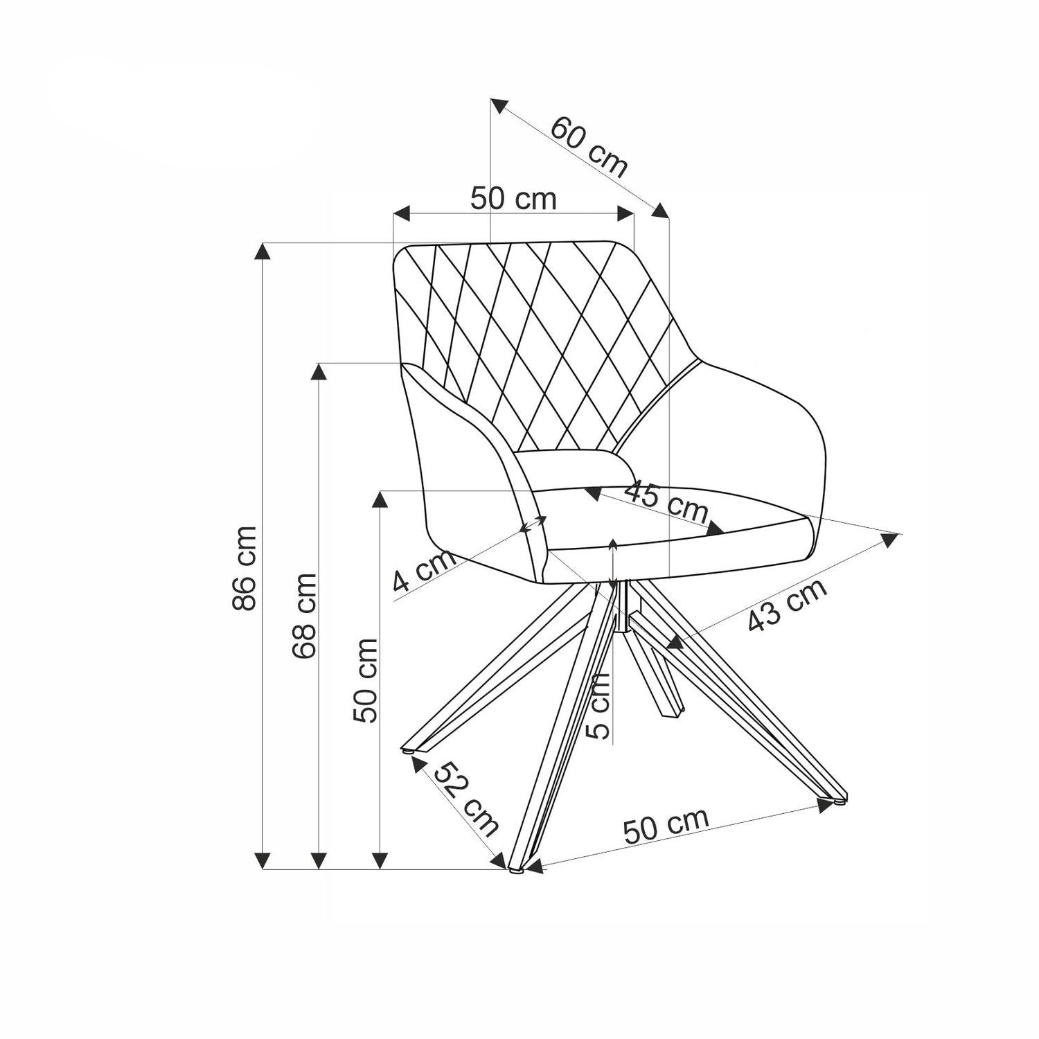 Krēsls Grey 57/60/86/50 cm tumši zaļš - N1 Home