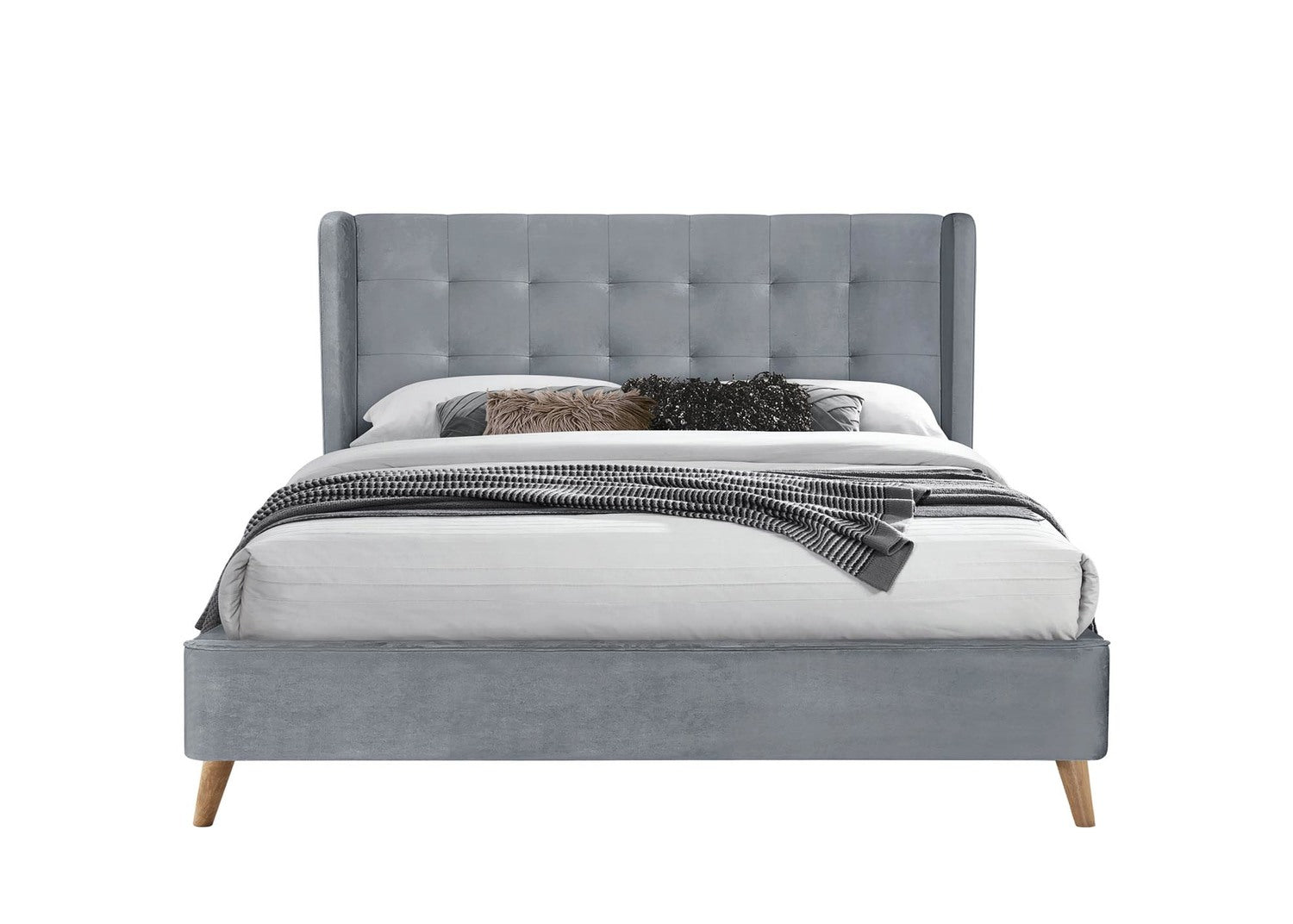 Gulta Esta 102/219/113 cm; 172/219/113 cm pelēks - N1 Home