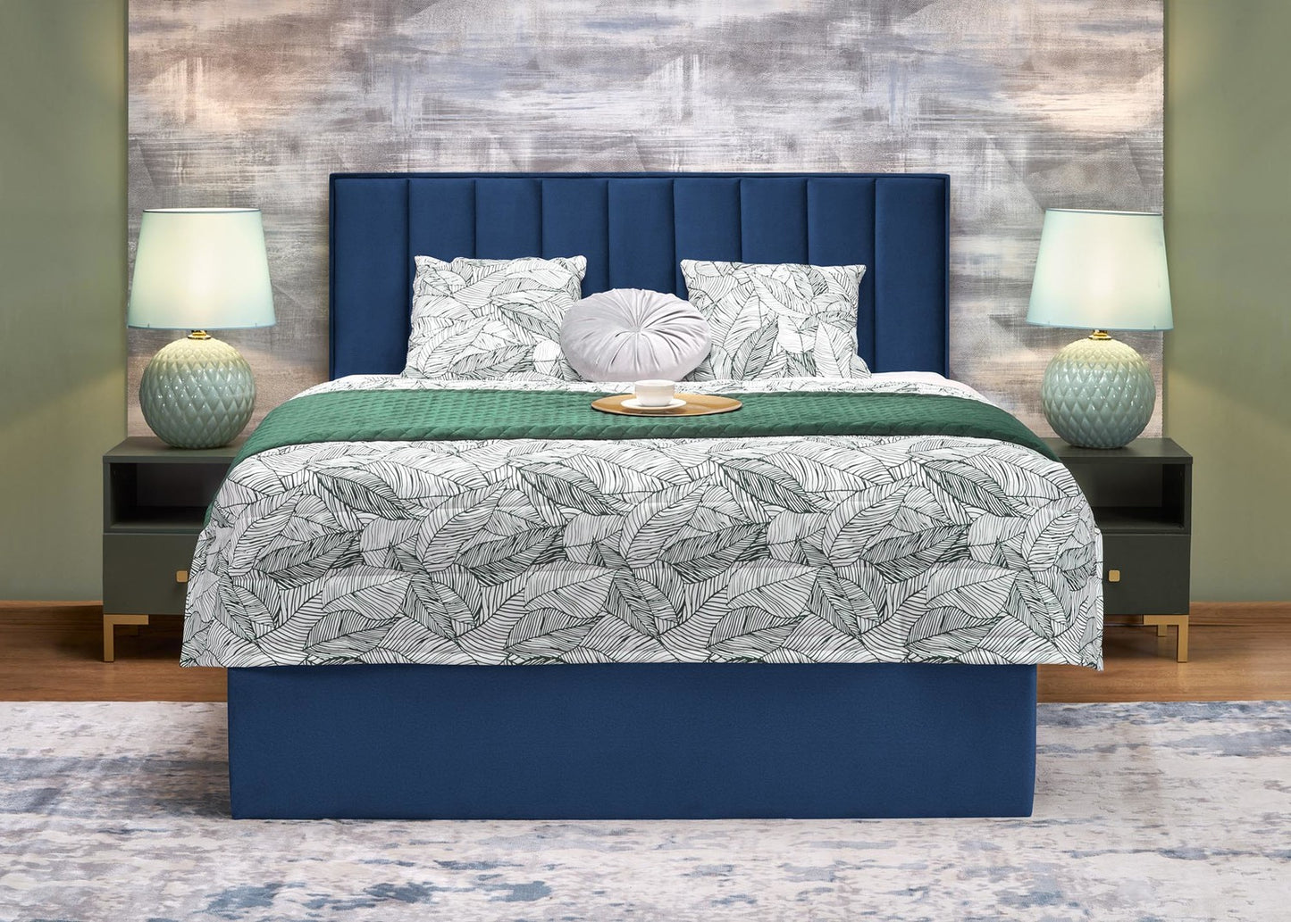 Gulta Asen 162/210/121 cm zils - N1 Home