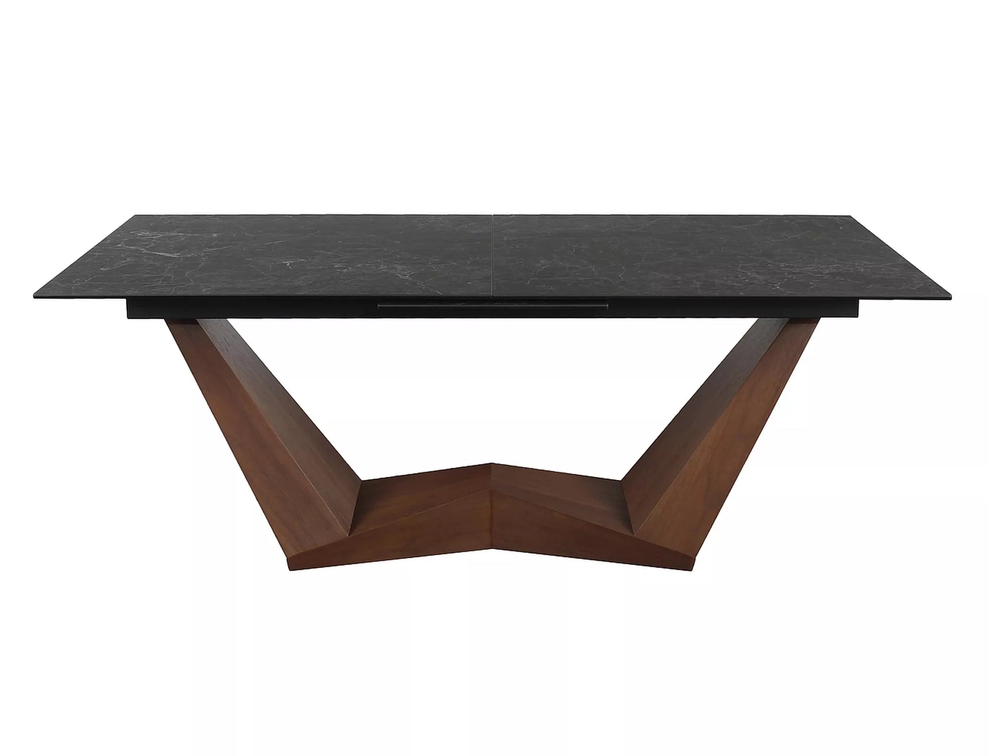 Galds DS 76/98/200-250 cm melns/valrieksts - N1 Home