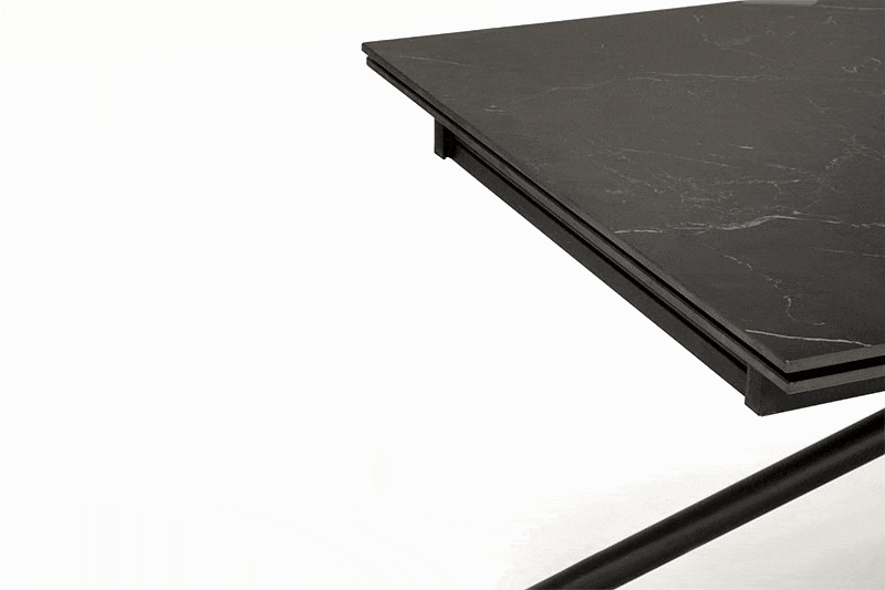 Galds Vitora 160/90/75 cm melns marmors/melns - N1 Home