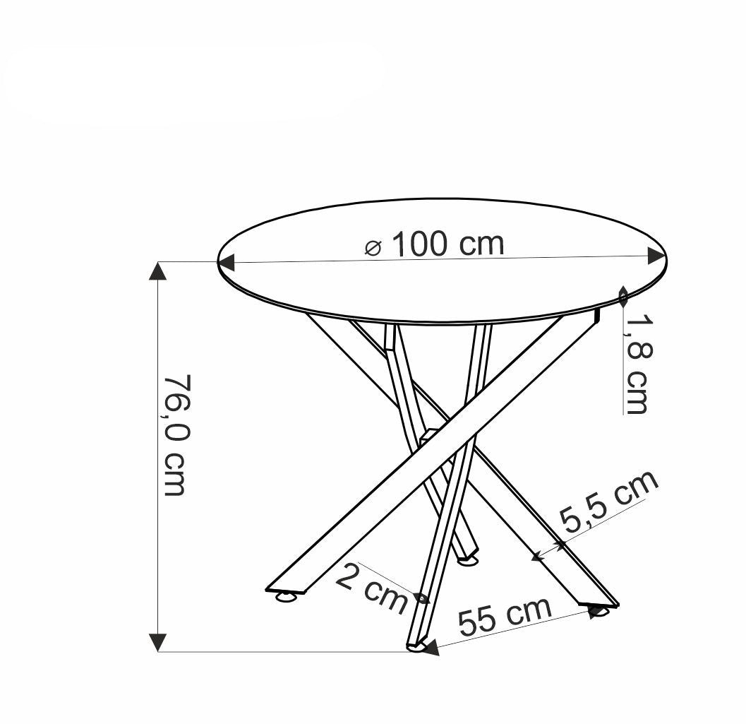 Galds Ed 100/76/55 cm zelts ozols