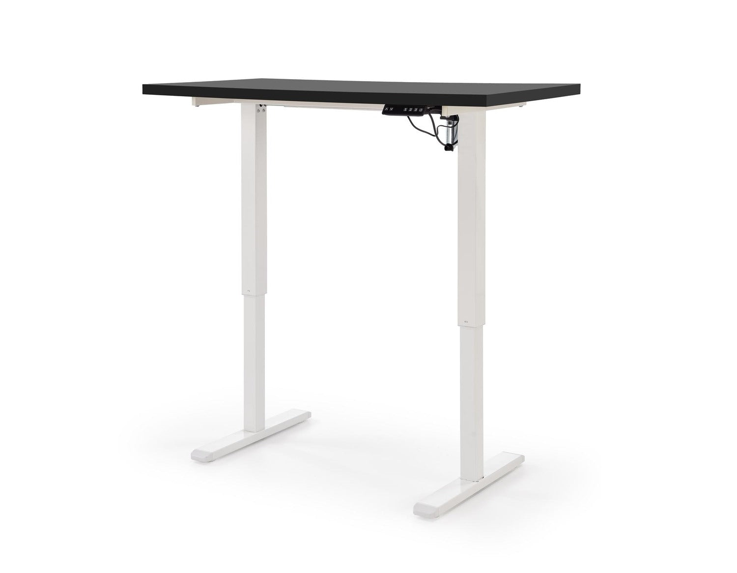 Biroja galds Juras 120/60/75-120 cm melns/balts - N1 Home