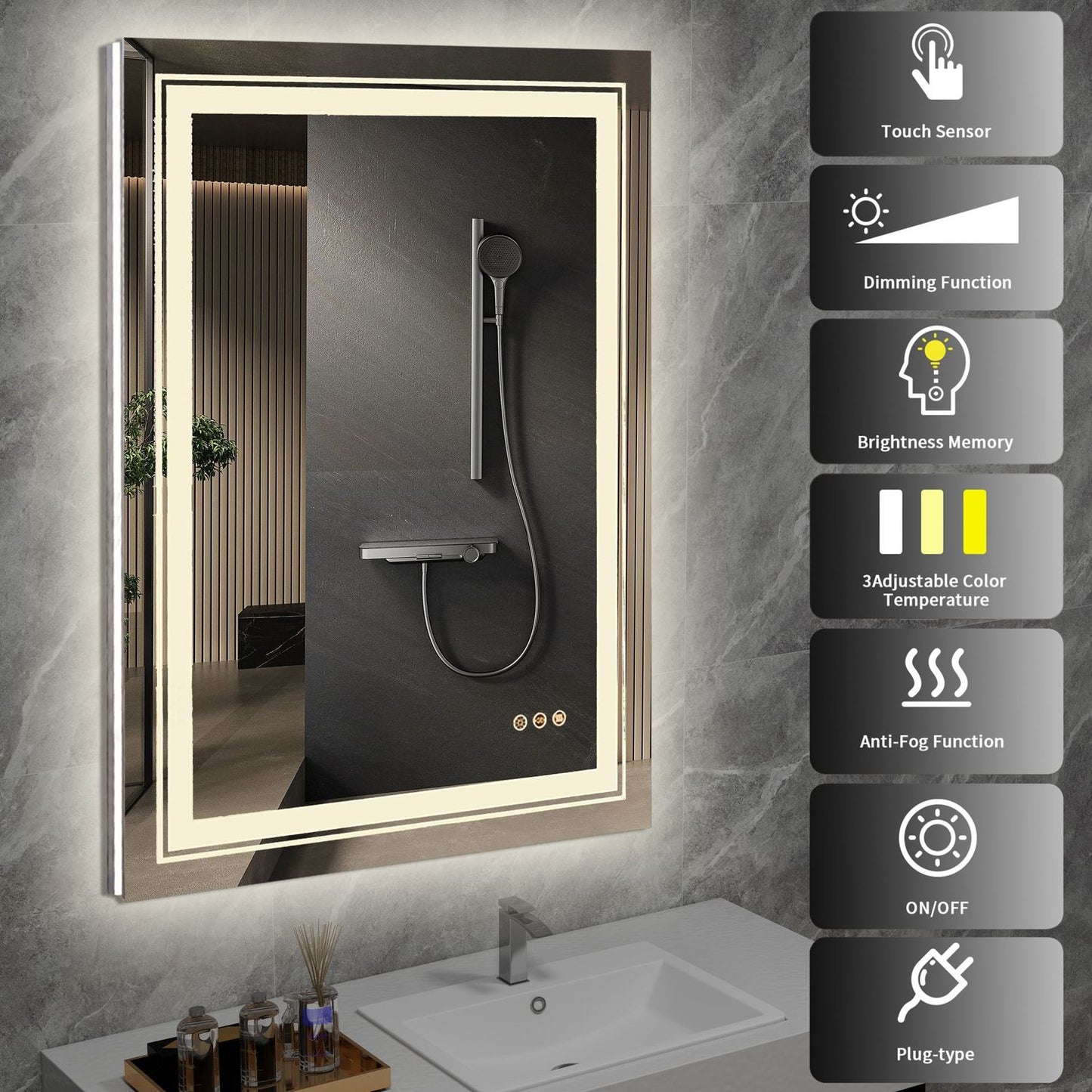 Spogulis Versa 60/80/3,7 cm - N1 Home