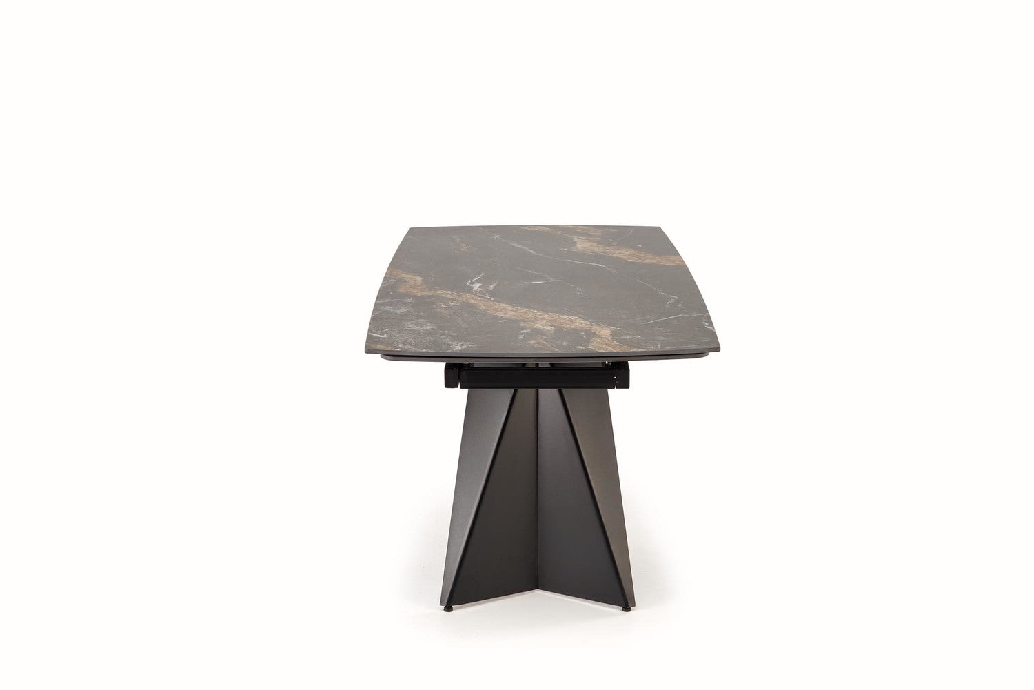 Galds Armo 165-241/90/77 cm melns marmors/melns - N1 Home