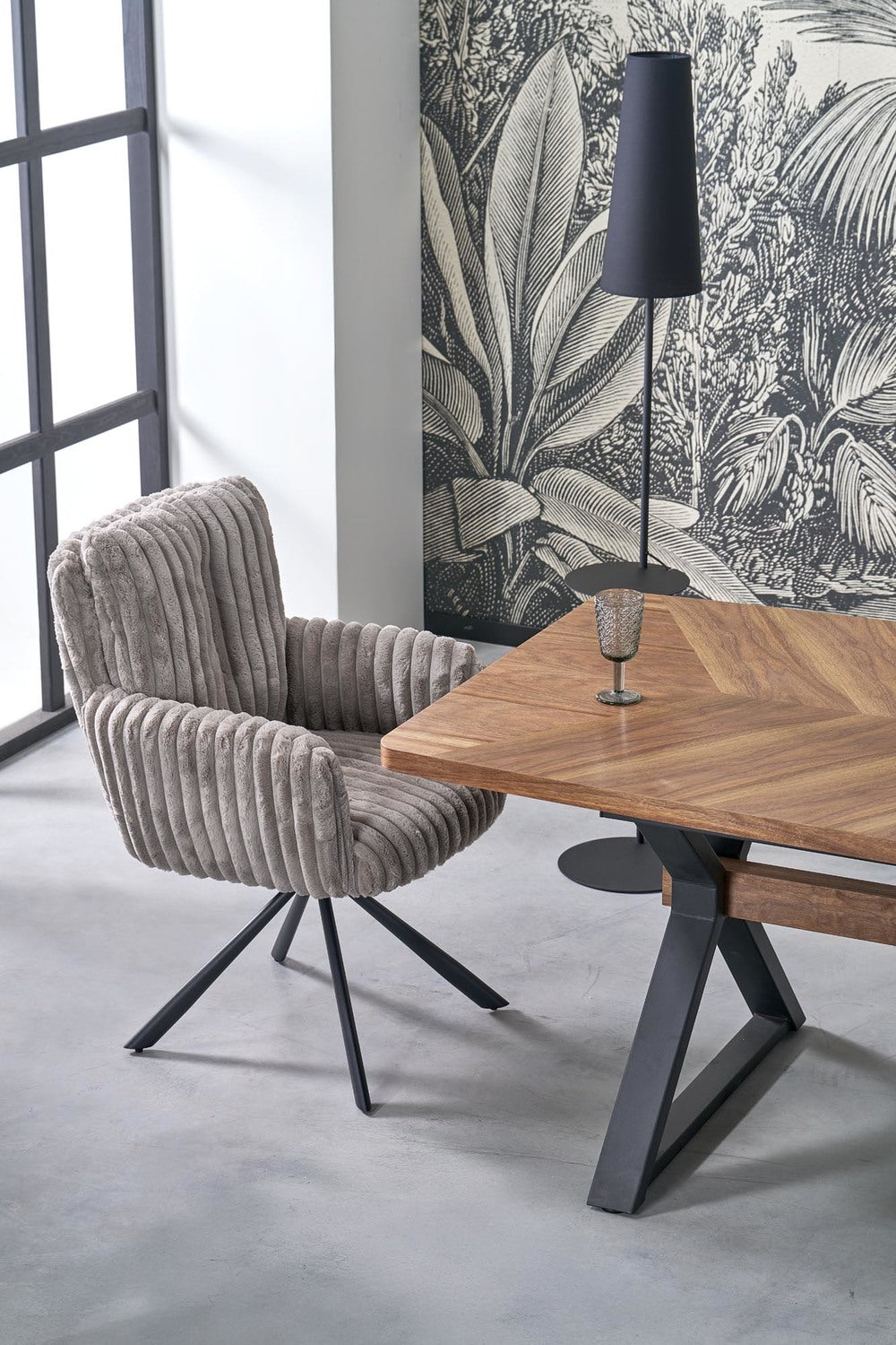 Galds Baros 200/100/75 cm rieksts/melns - N1 Home