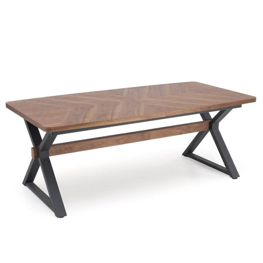 Galds Baros 200/100/75 cm rieksts/melns - N1 Home