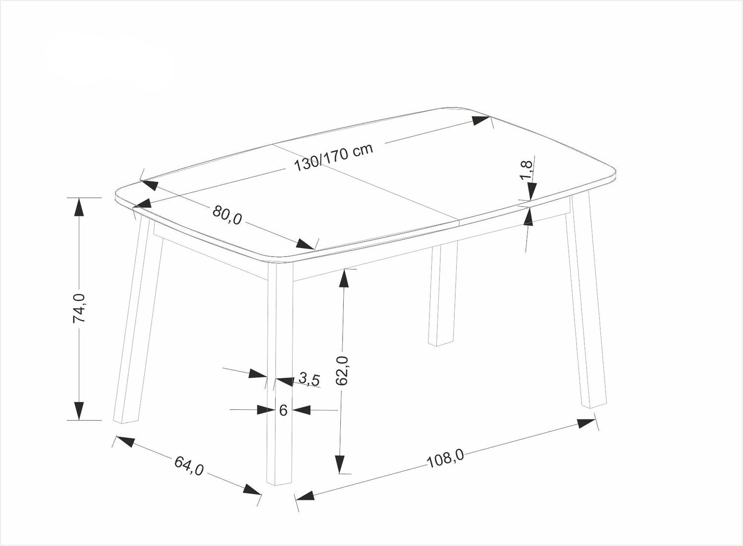 Galds Barrel 130/80/72 cm amatniecisks ozols/melns - N1 Home