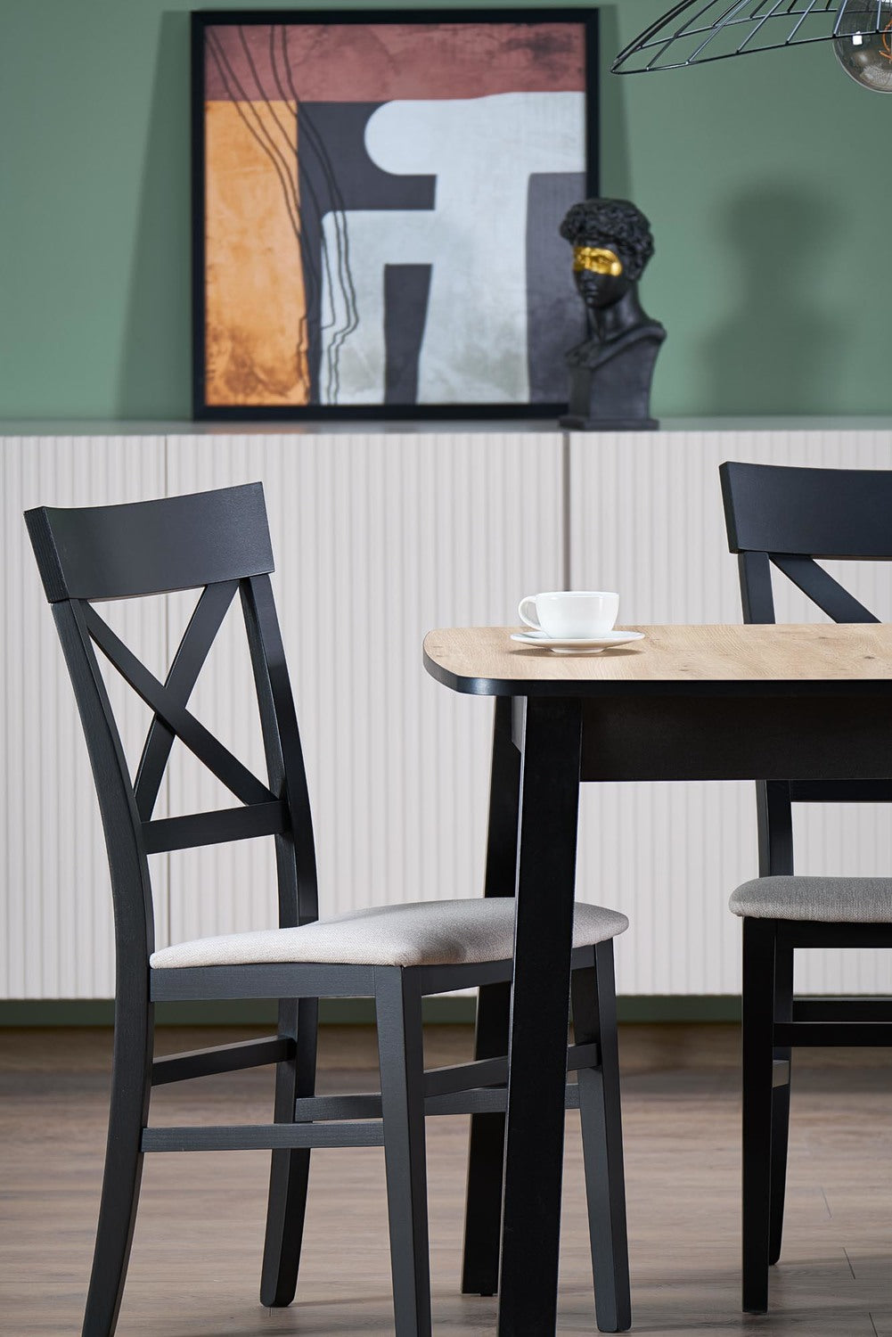 Galds Barrel 130/80/72 cm amatniecisks ozols/melns - N1 Home