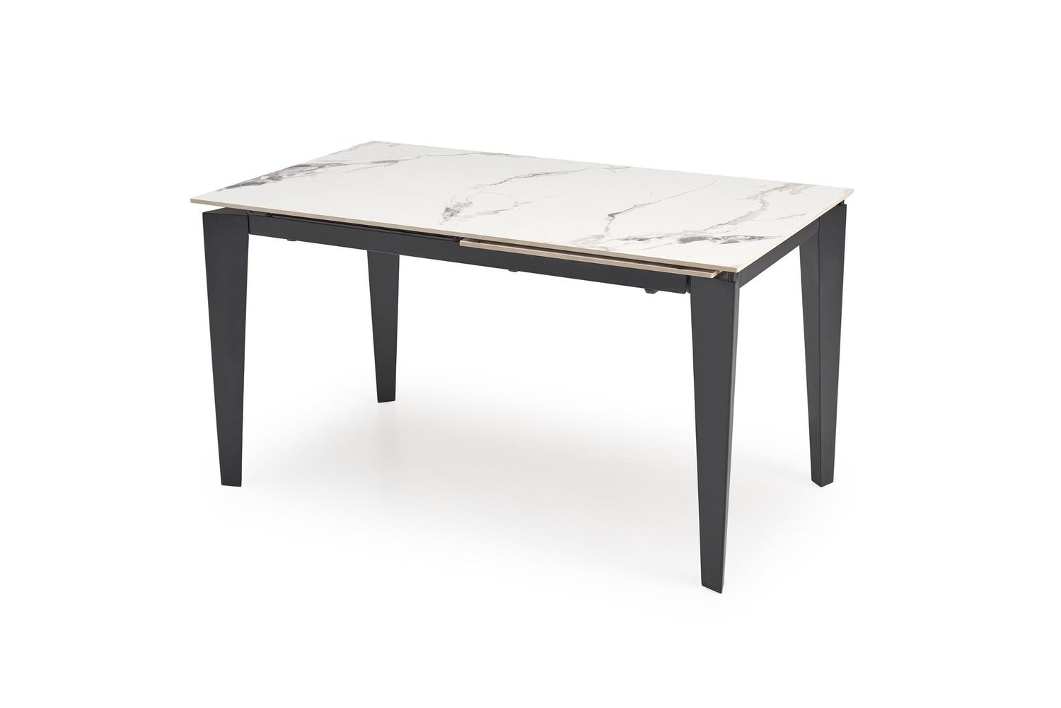 Galds Feix 81/76/141-184 cm balts marmors/melns - N1 Home