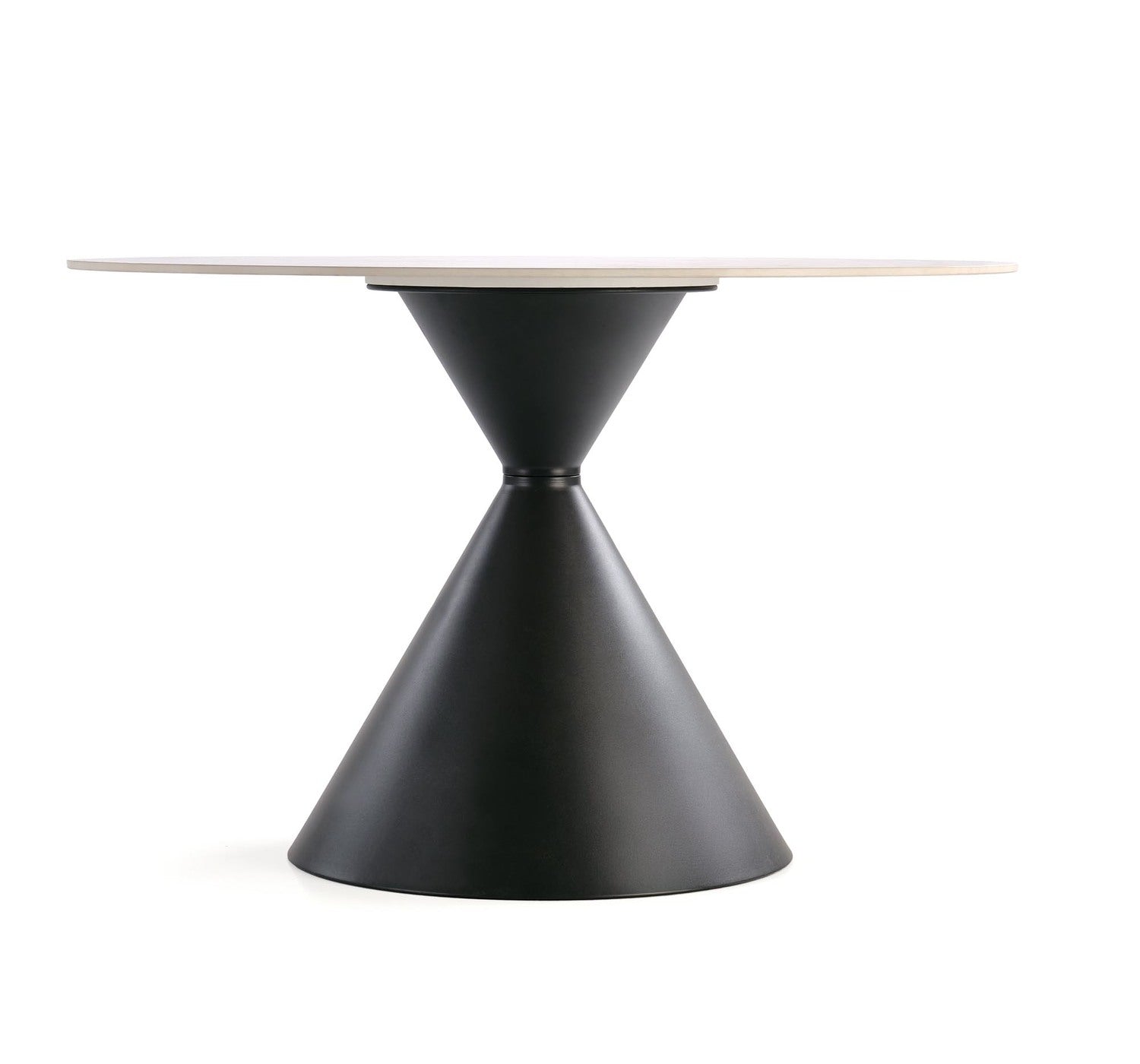 Galds Gars 120/76 cm balts marmors/melns - N1 Home