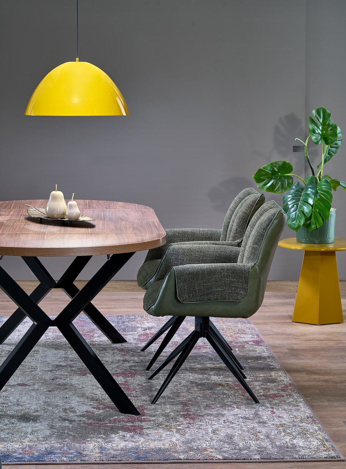 Galds Pero 100/75 cm valrieksts/melns - N1 Home