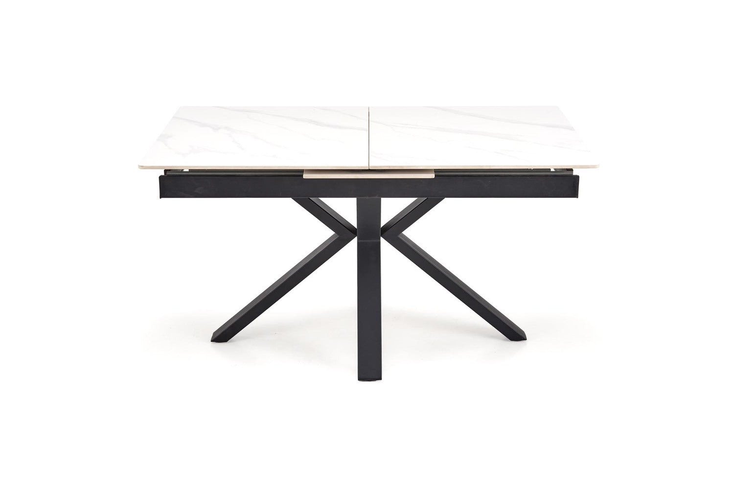 Galds Plats 140/85/76 cm balts marmors/melns - N1 Home