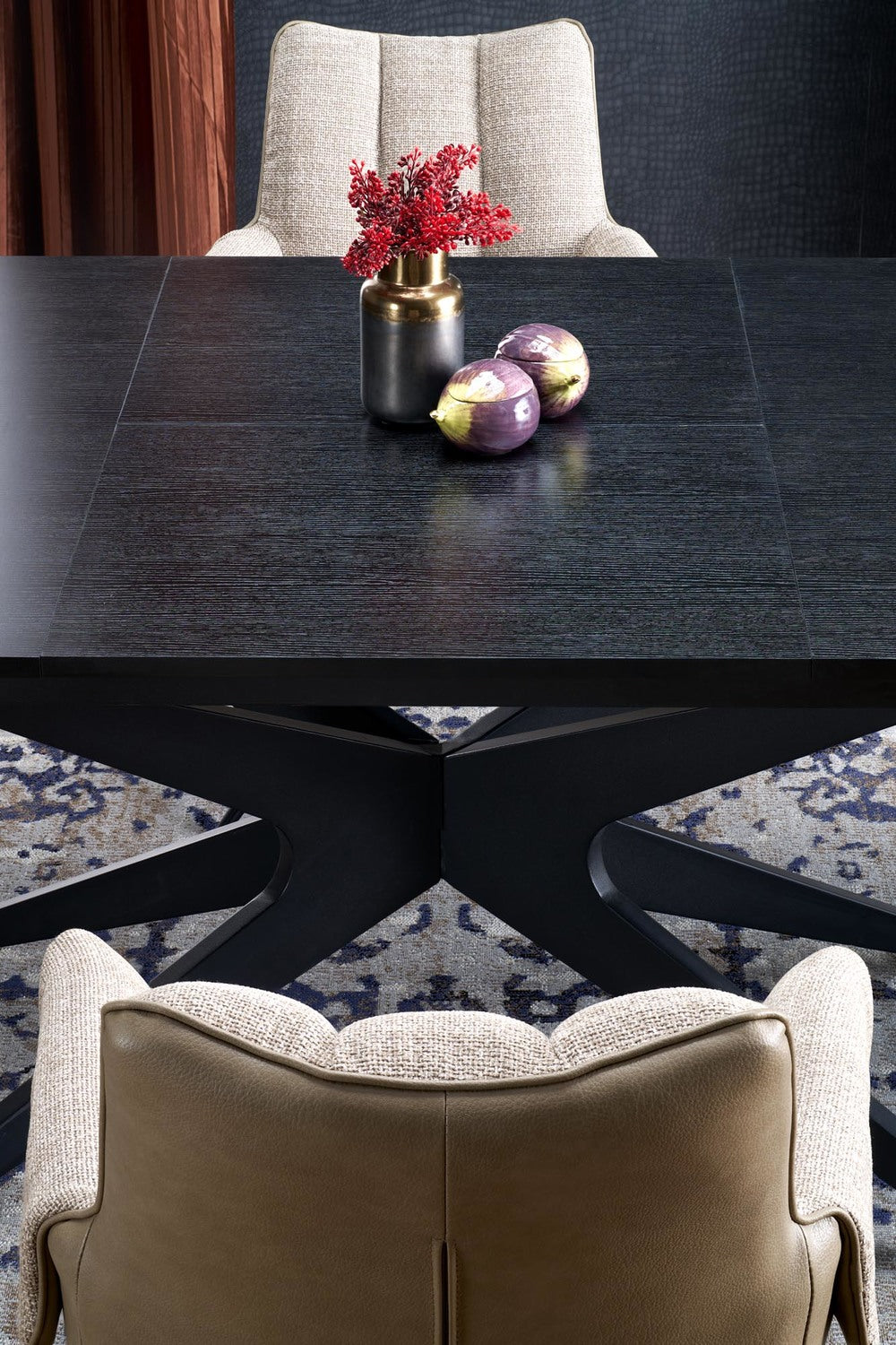 Galds Sandrs 180/100/76 cm melns - N1 Home