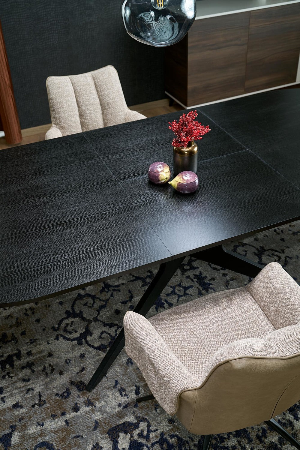 Galds Sandrs 180/100/76 cm melns - N1 Home