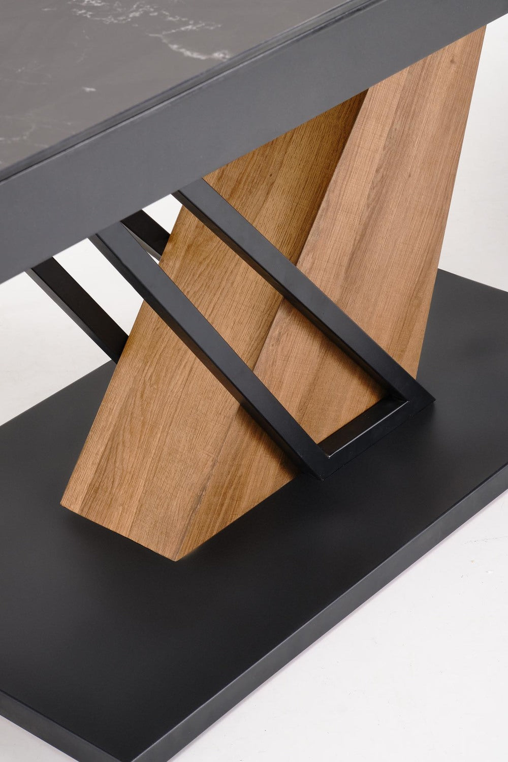 Galds Volans 160/90/67 cm melns marmors/ozols - N1 Home