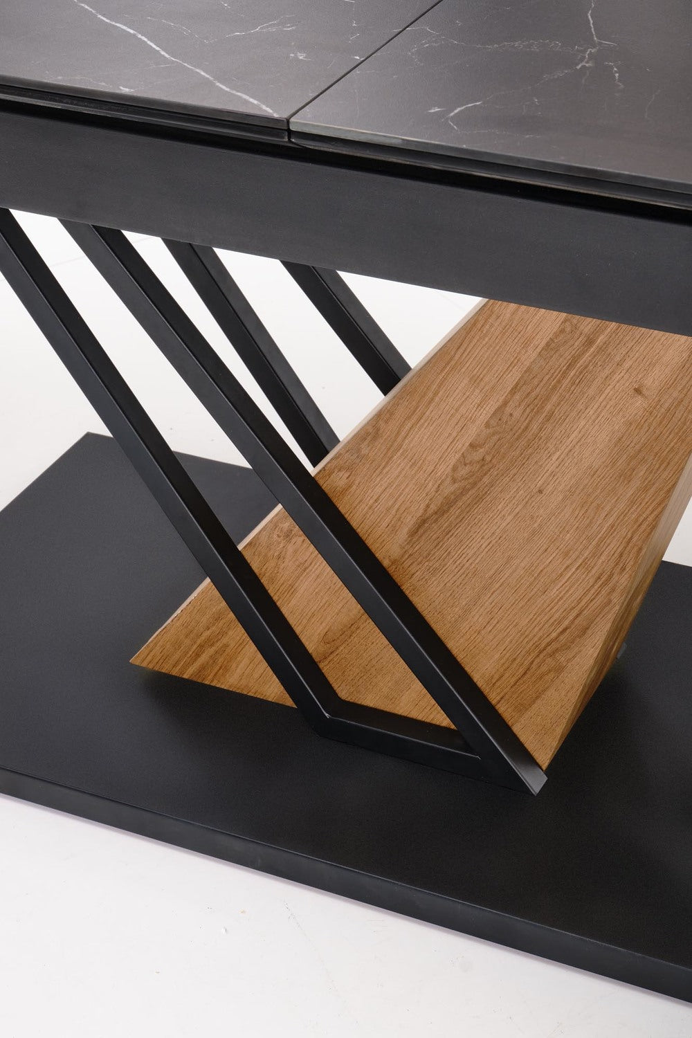 Galds Volans 160/90/67 cm melns marmors/ozols - N1 Home
