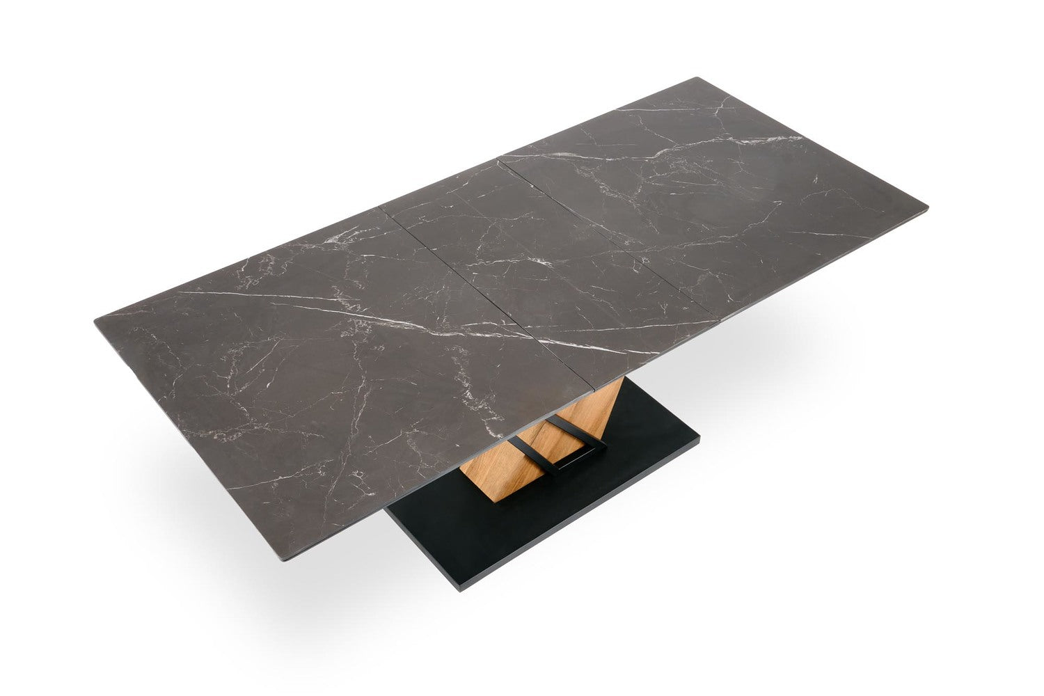 Galds Volans 160/90/67 cm melns marmors/ozols - N1 Home