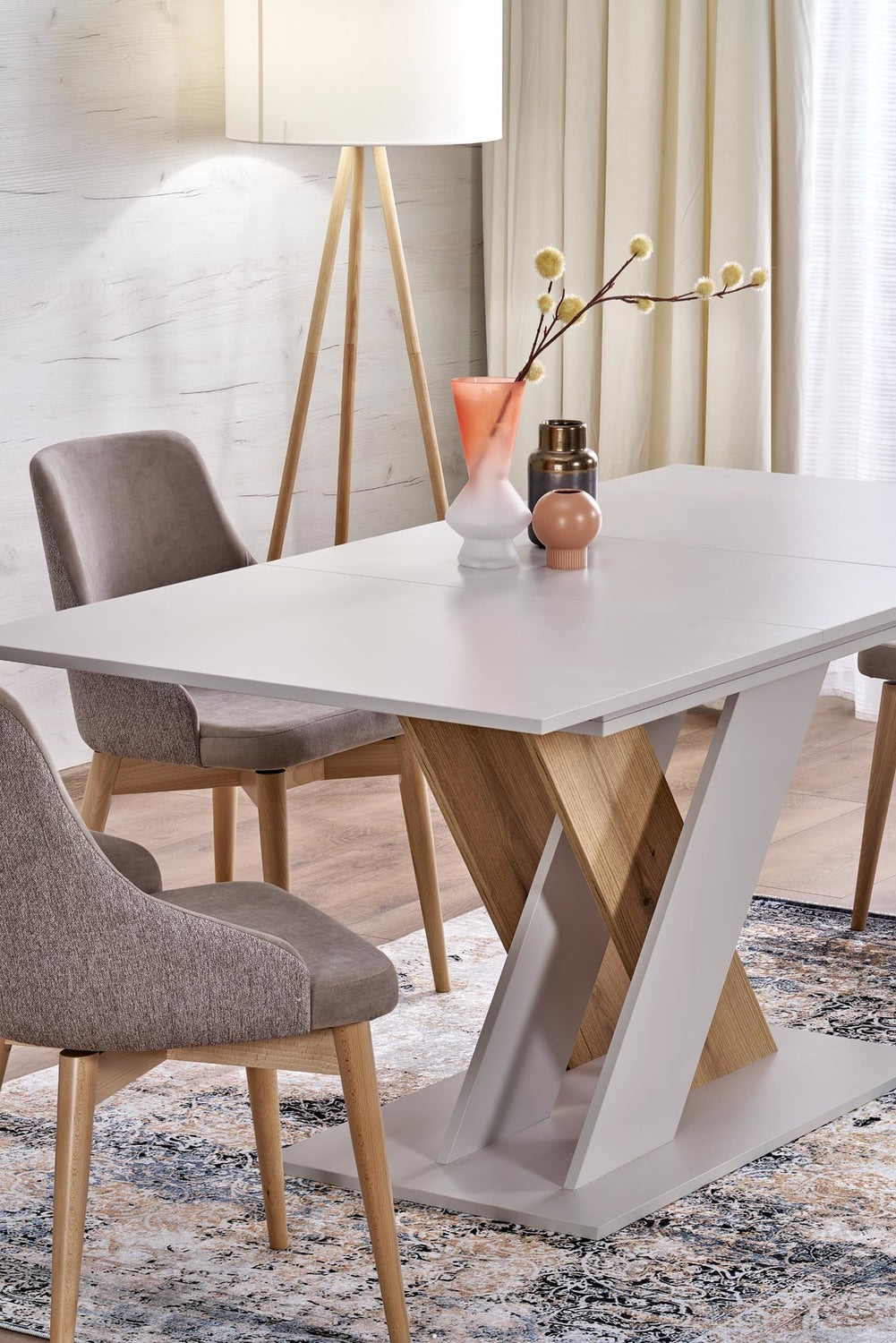 Galds Xareo 130/85/76 cm kašmirs/kremonas ozols - N1 Home