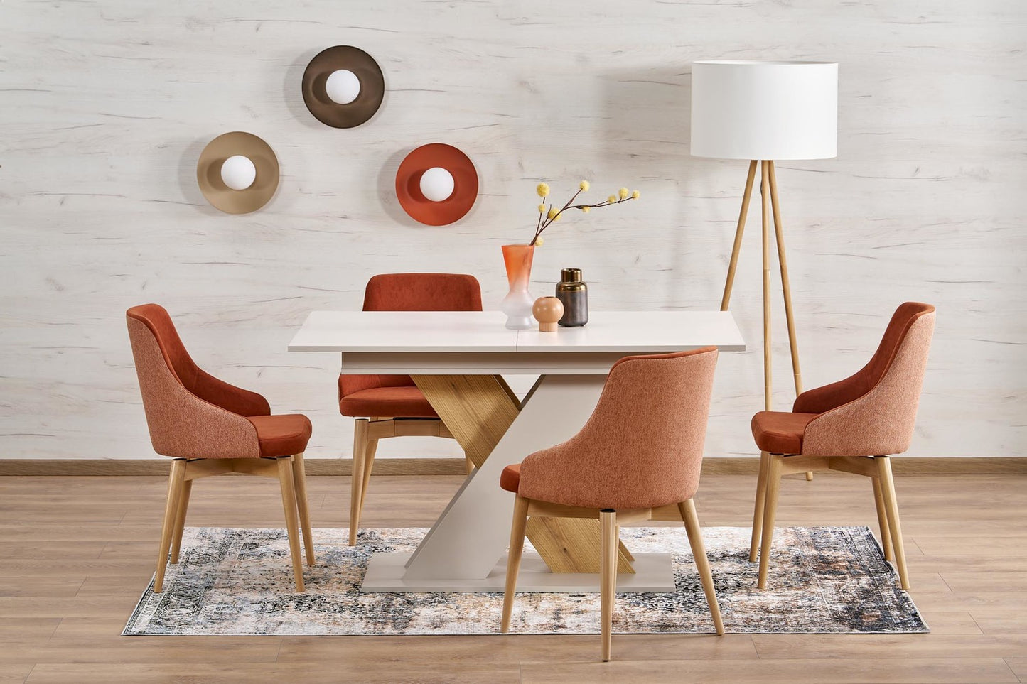 Galds Xareo 130/85/76 cm kašmirs/kremonas ozols - N1 Home