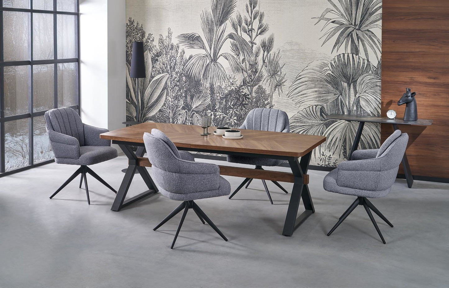 Krēsls Apuli 61/70/92/51 cm pelēks - N1 Home