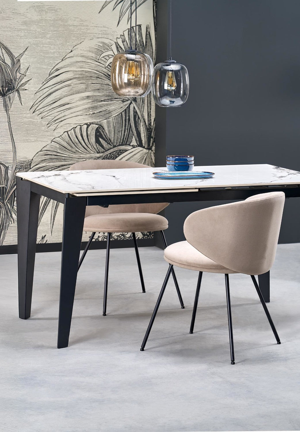 Krēsls Grozi 60/58/77/50 cm bēšs - N1 Home