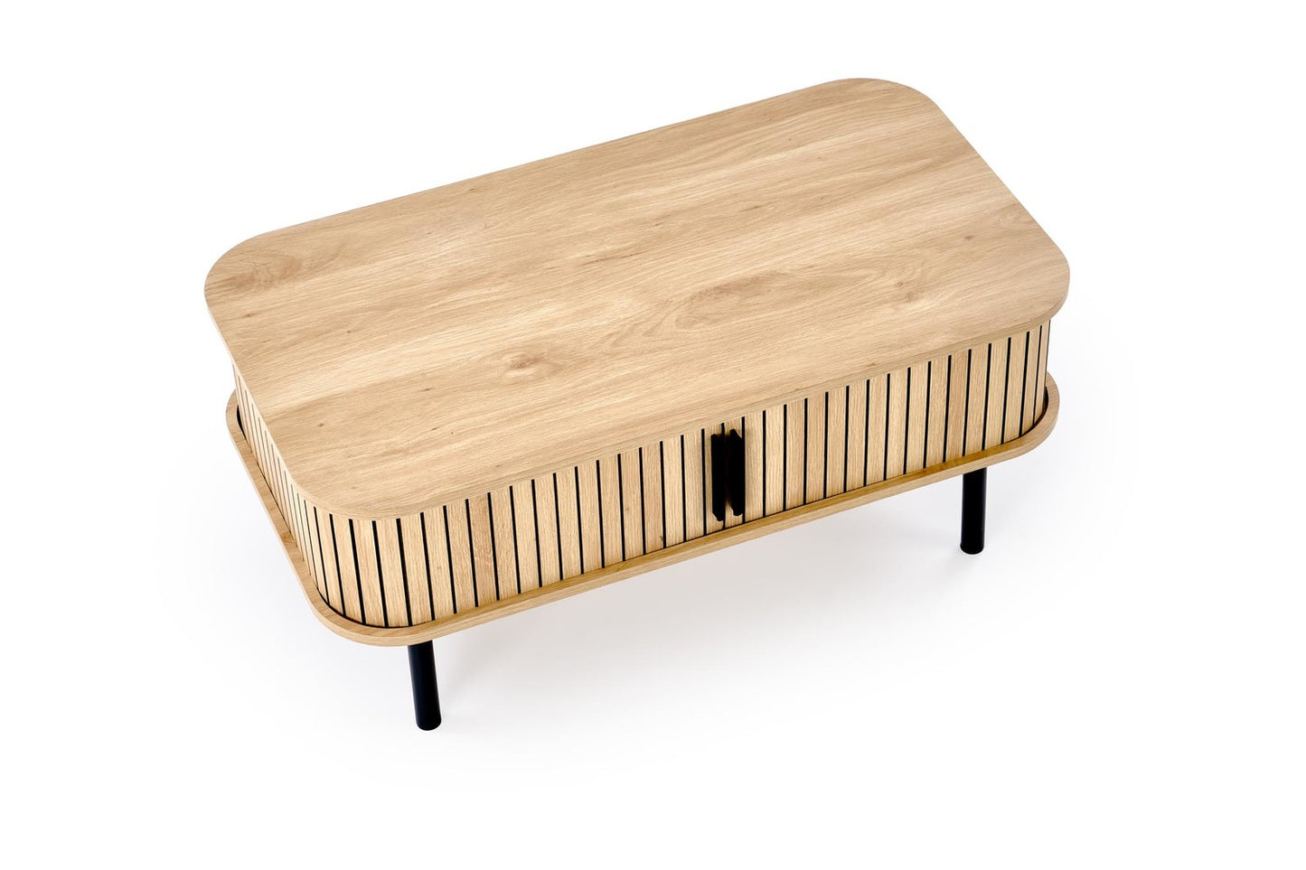 Kafijas galds Angis 90/50/40 cm dabīgs/melns - N1 Home