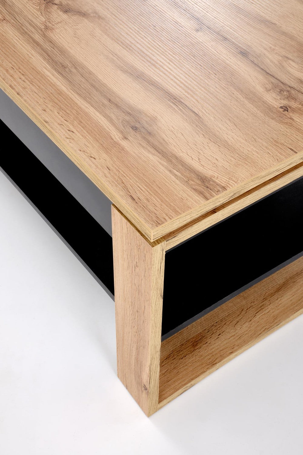 Kafijas galds Bets 114/65-92/50-72 cm amatnieku ozols/melns - N1 Home