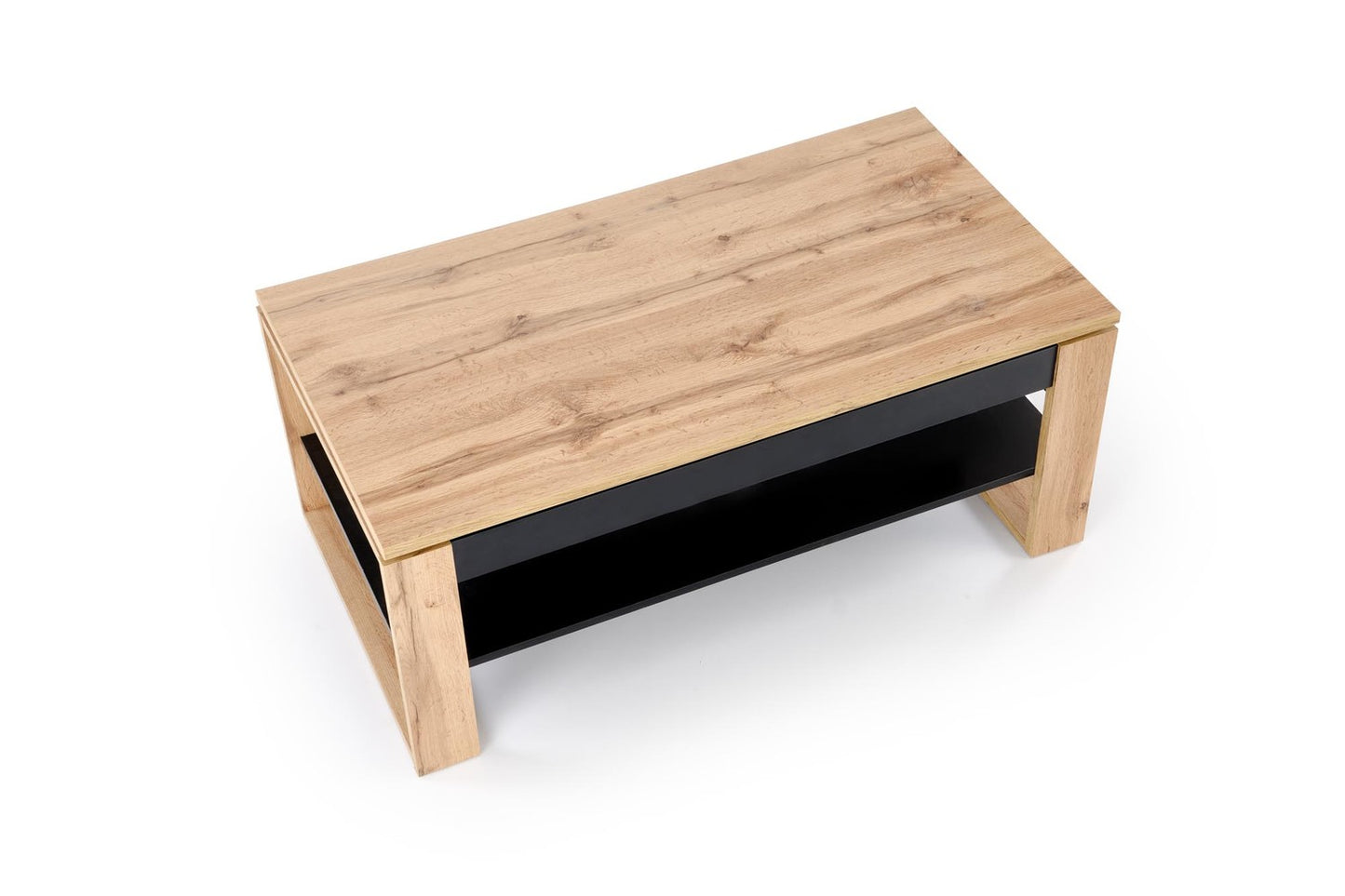 Kafijas galds Bets 114/65-92/50-72 cm amatnieku ozols/melns - N1 Home