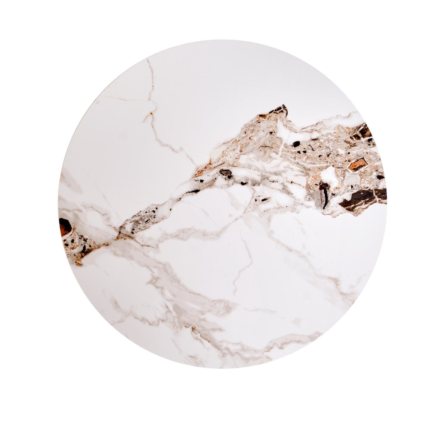 Kafijas galds Karin 50/51;  80/46 cm valrieksts/bēšs marmors - N1 Home