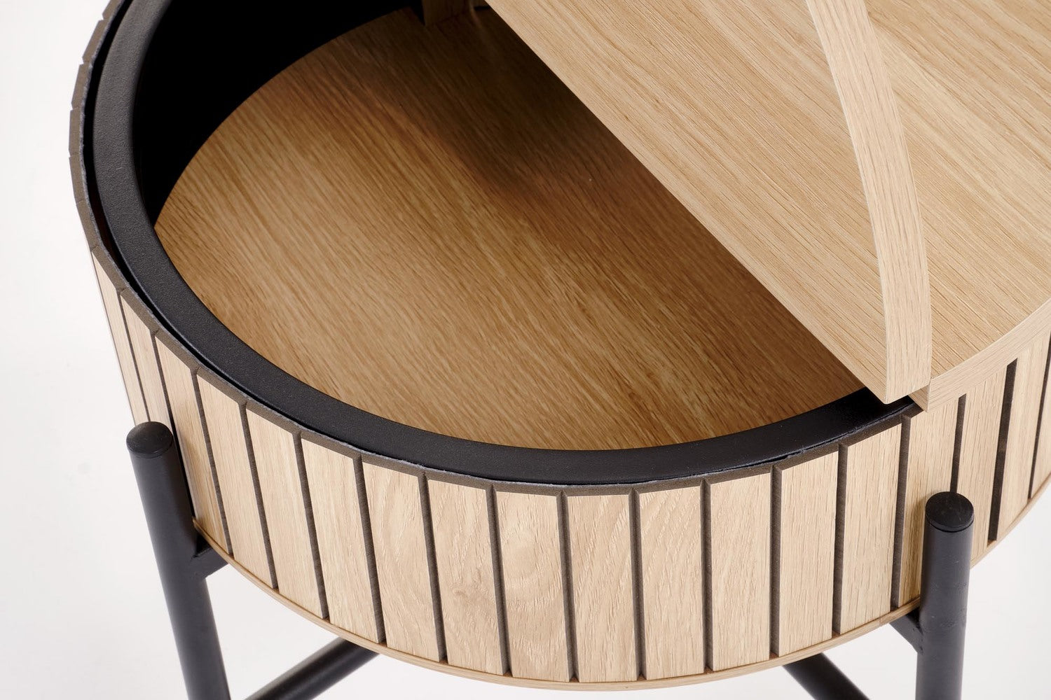 Kafijas galds Dans (2) 67/50 cm un 40/36 cm dabīgs/melns - N1 Home