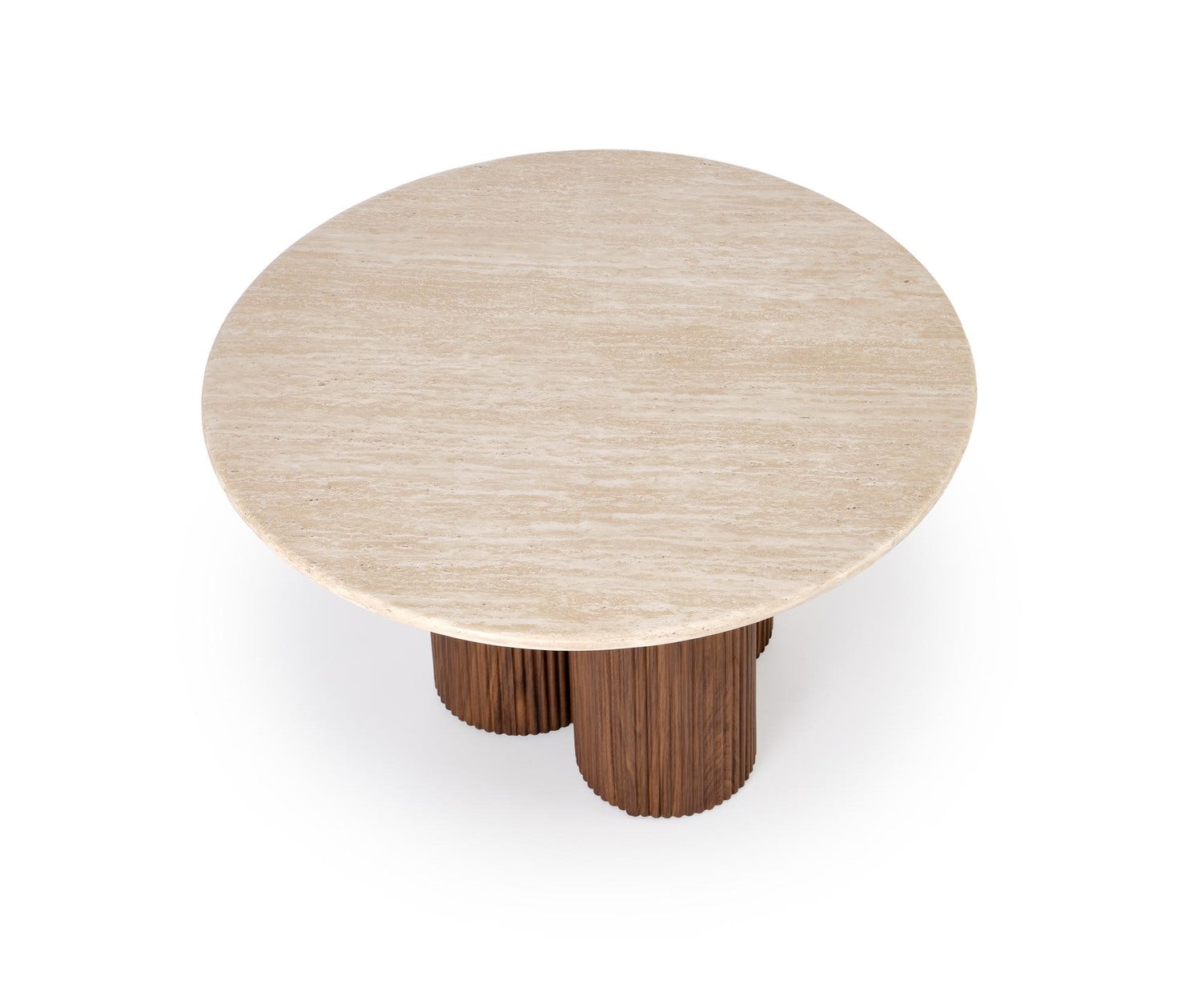 Kafijas galds Dori 50/56; 80/46 cm valrieksts/ travertīns - N1 Home