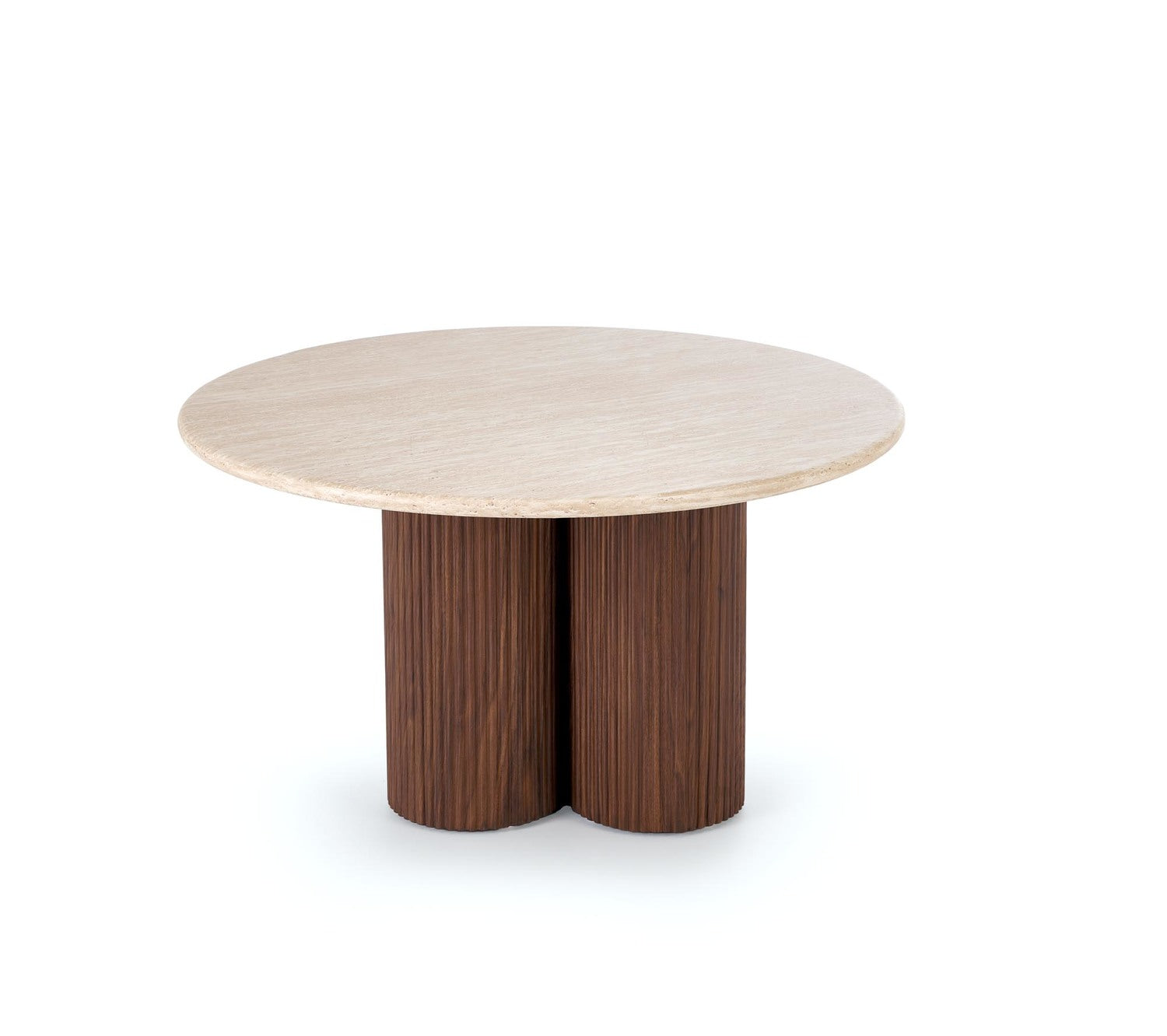 Kafijas galds Dori 50/56; 80/46 cm valrieksts/ travertīns - N1 Home