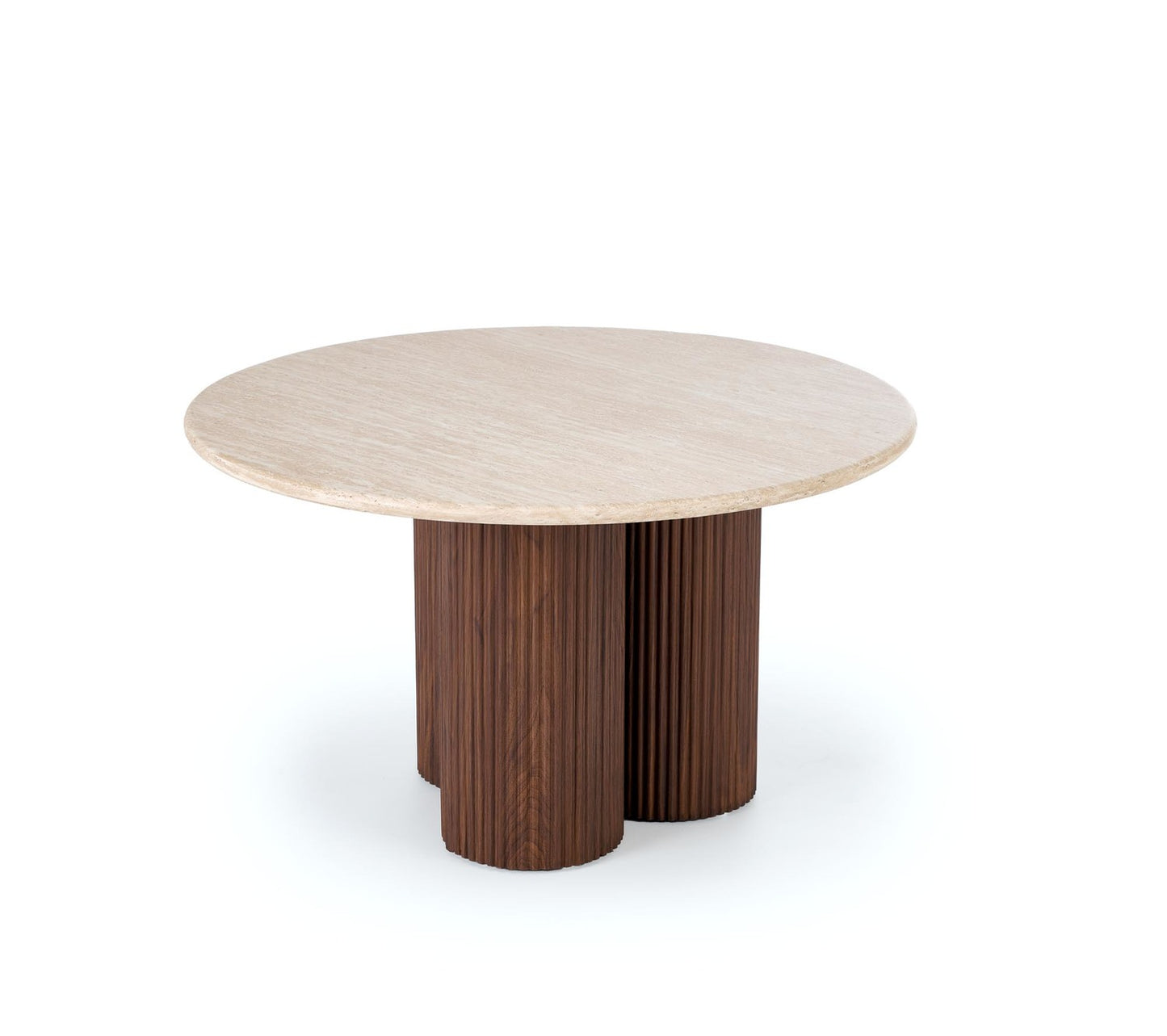 Kafijas galds Dori 50/56; 80/46 cm valrieksts/ travertīns - N1 Home