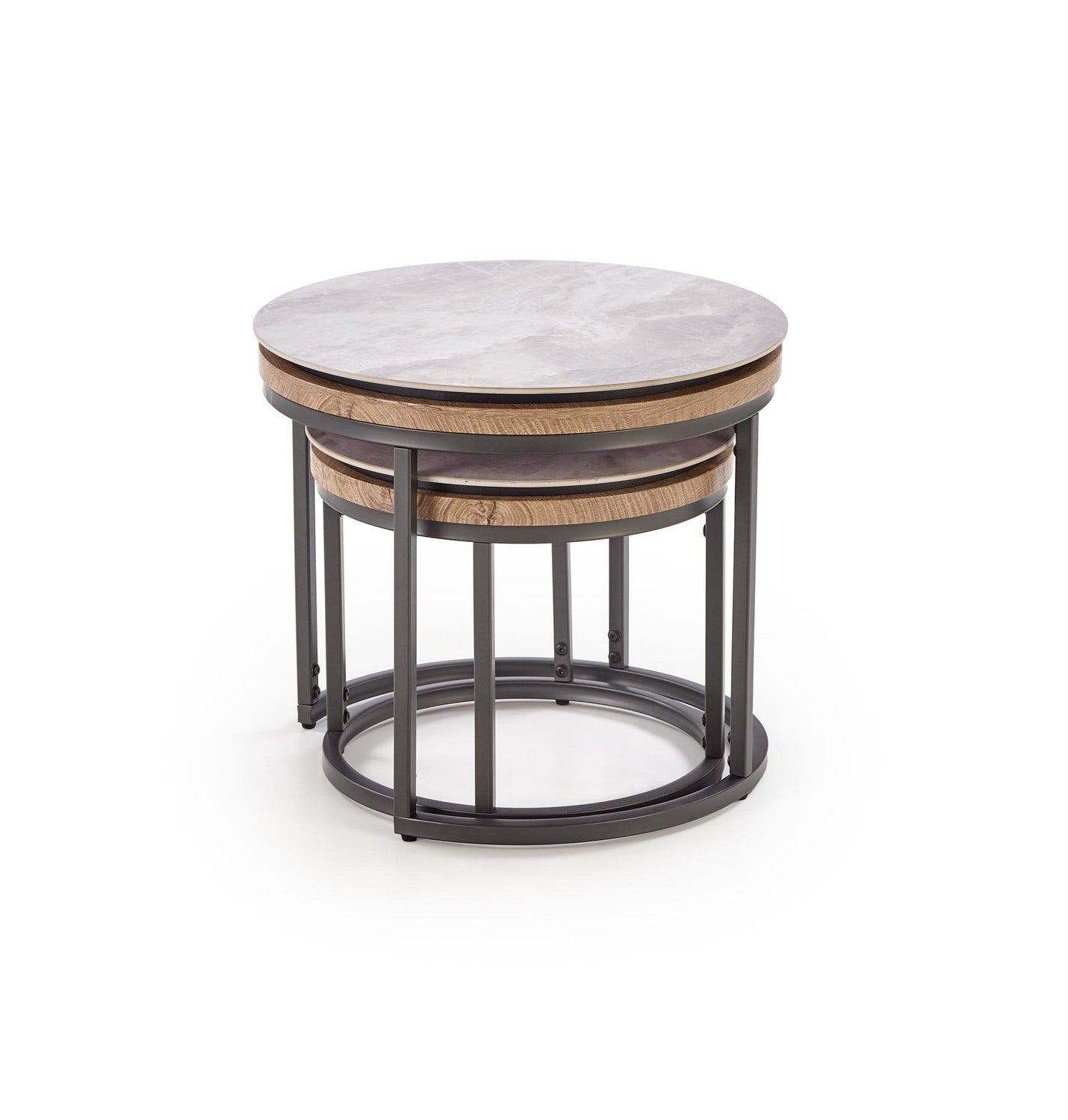 Kafijas galds (2) Itas 54/48 cm un 44/38 cm oša marmors/grafīts - N1 Home