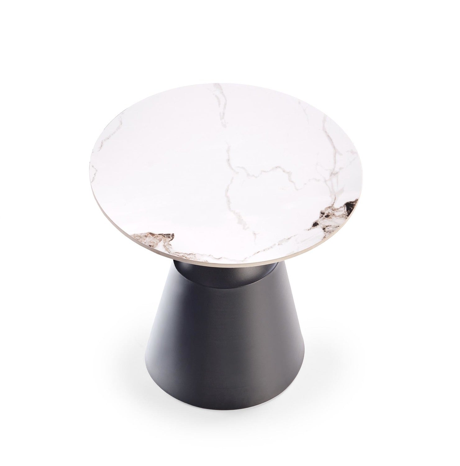 Kafijas galds(2) Magis 70/43 un 50/48 cm balts marmors/melns - N1 Home