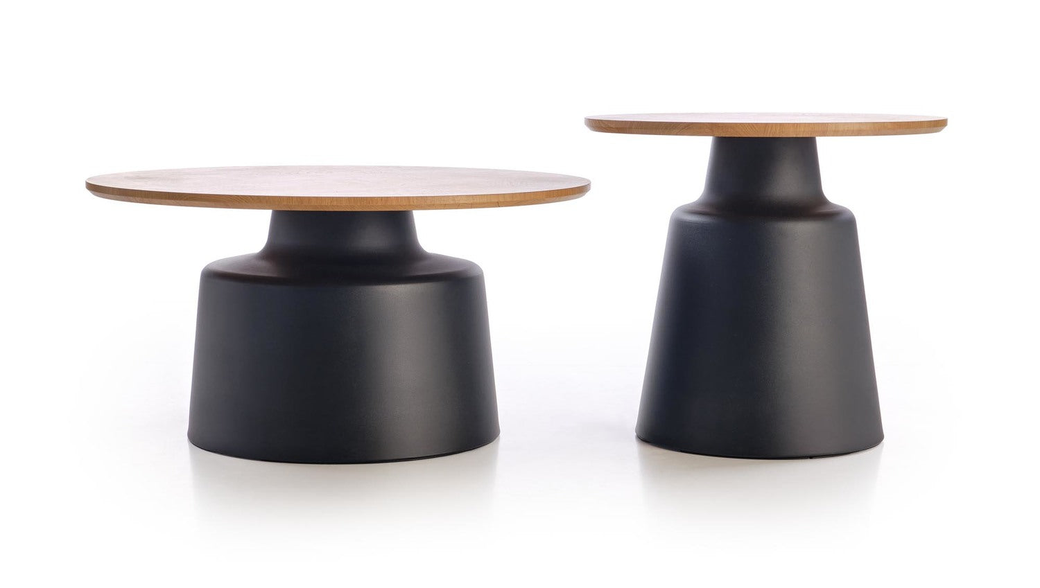 Kafijas galds(2) Malo 70/36 un 50/45 cm dabīgs/melns - N1 Home