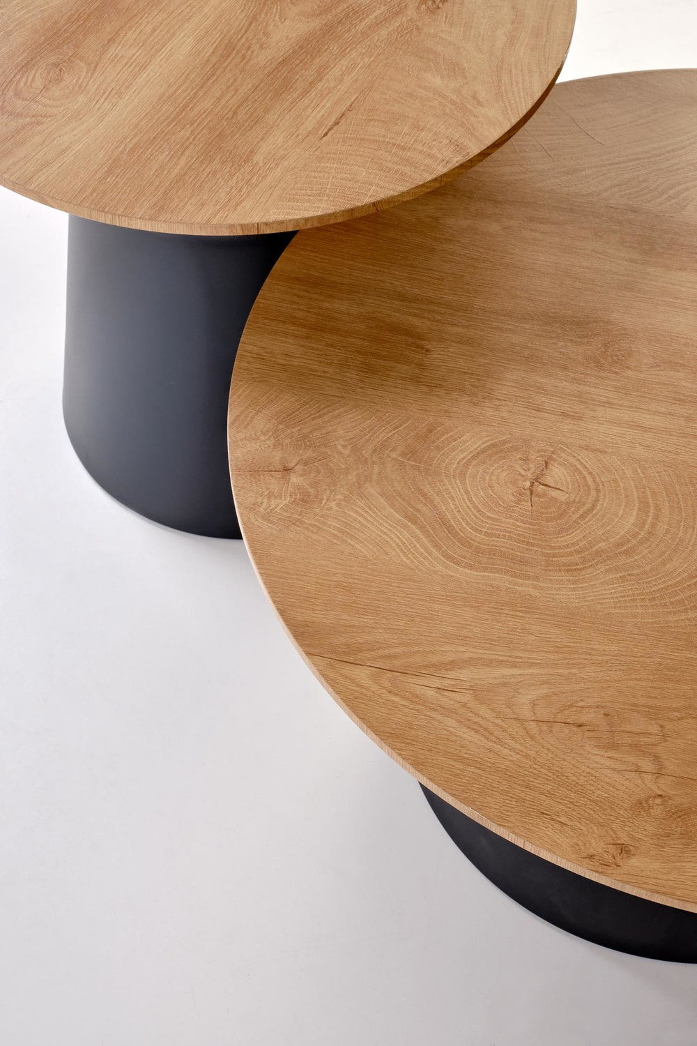 Kafijas galds(2) Malo 70/36 un 50/45 cm dabīgs/melns - N1 Home