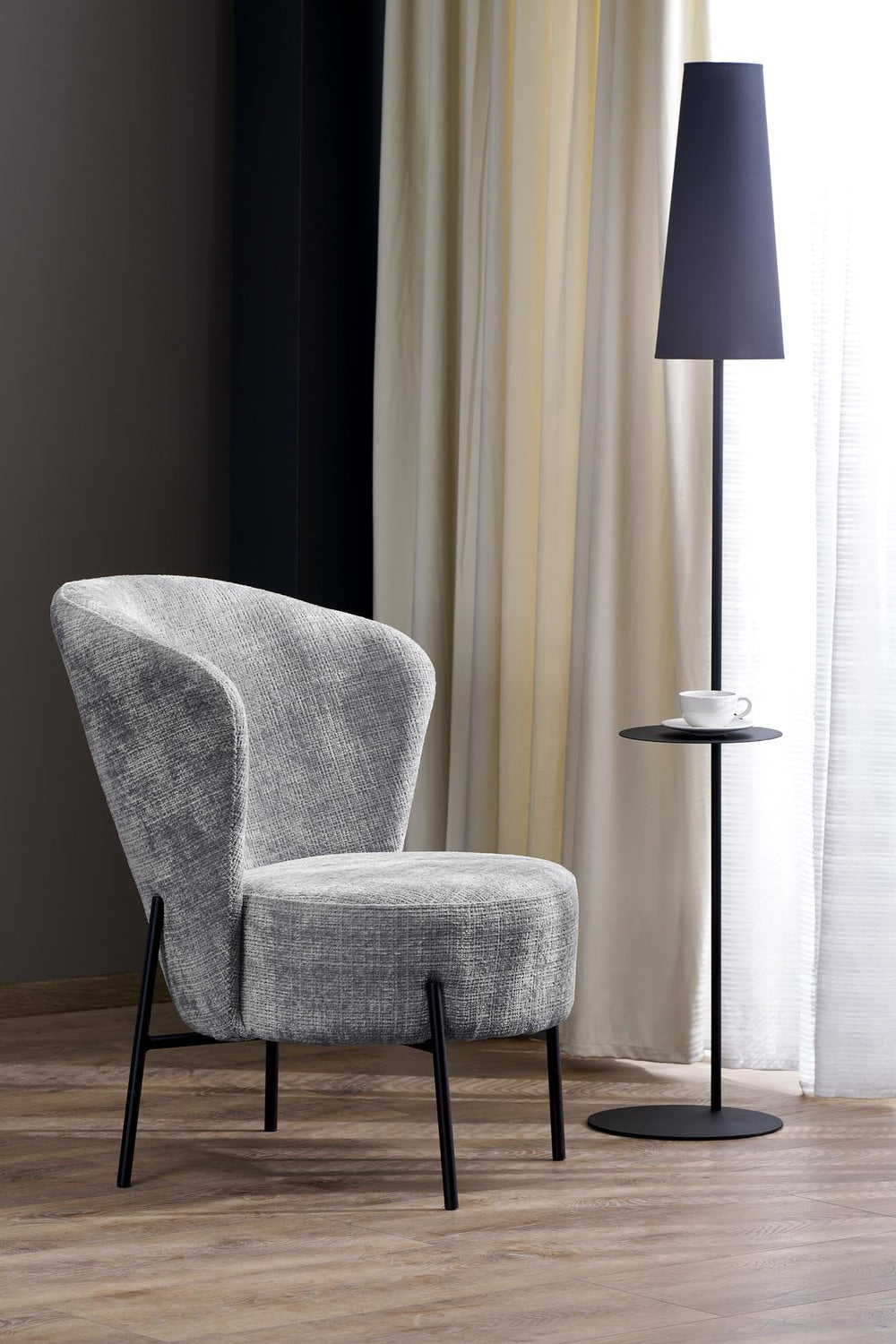 Krēsls Cersir 70/79/85/45 cm pelēks