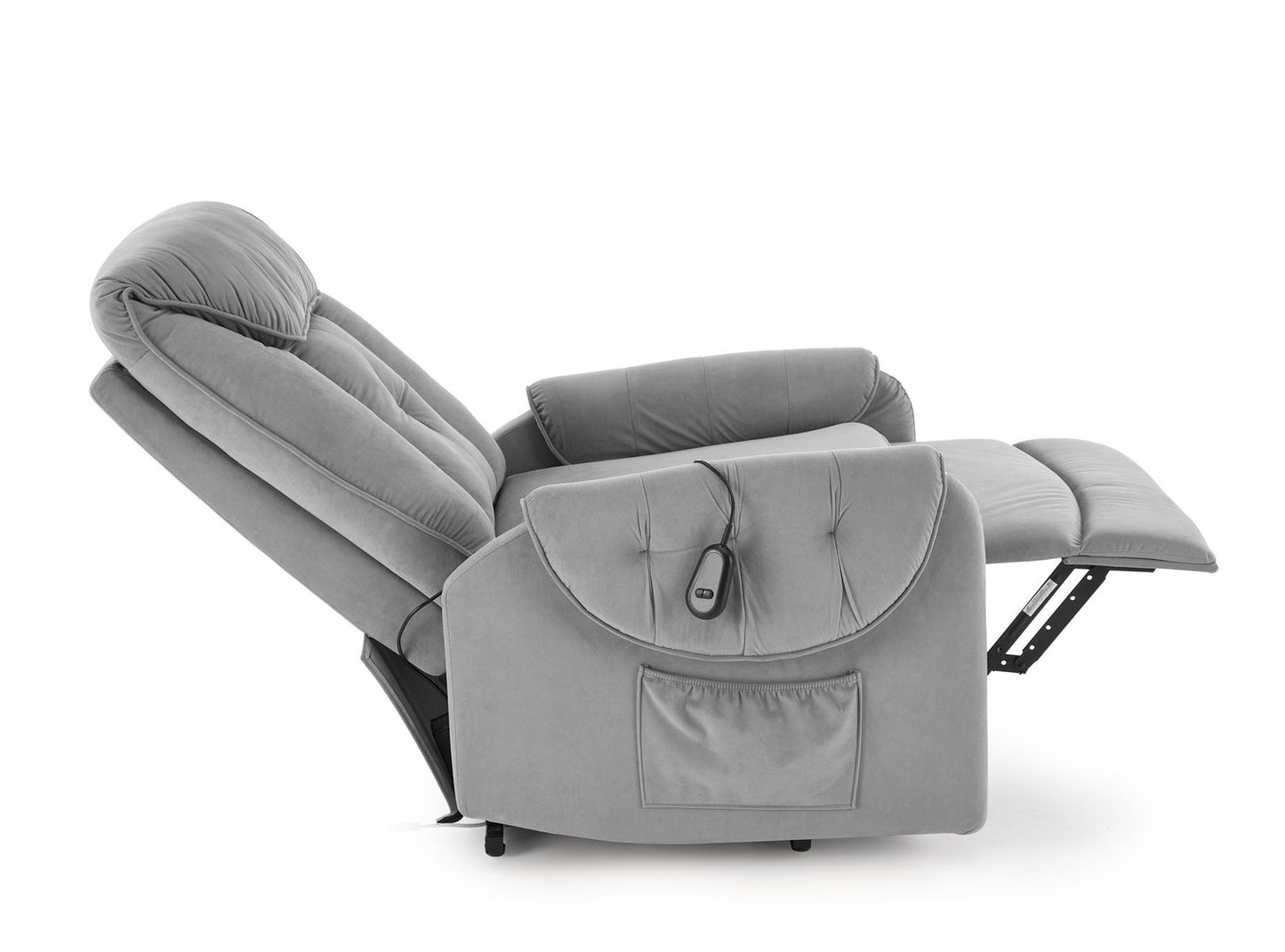 Atpūtas krēsls ar elektrisko atgāšanas funkciju Horta 97/158/53 cm pelēks