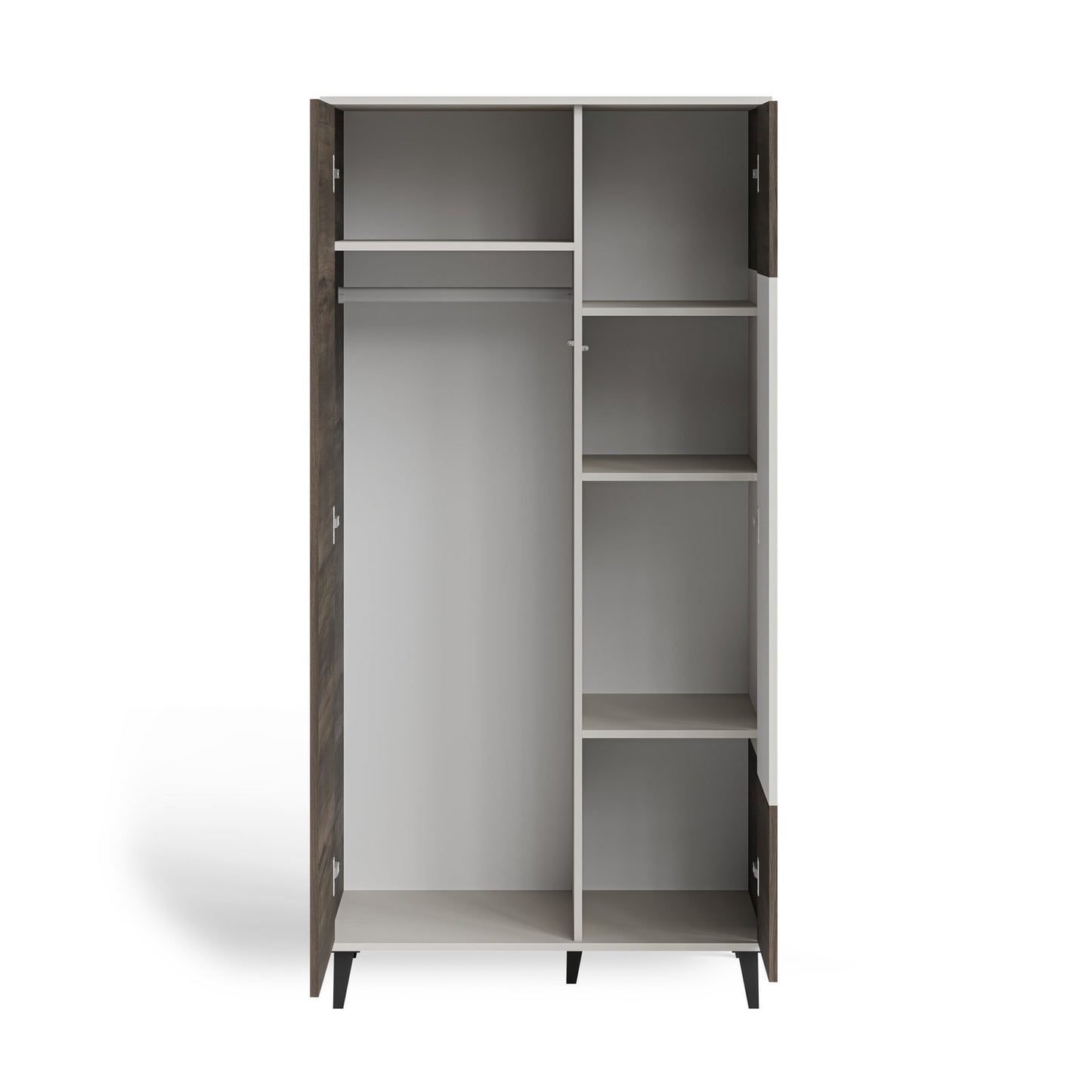 Skapis Berlin 90/55/182 cm kašmirs/valrieksts