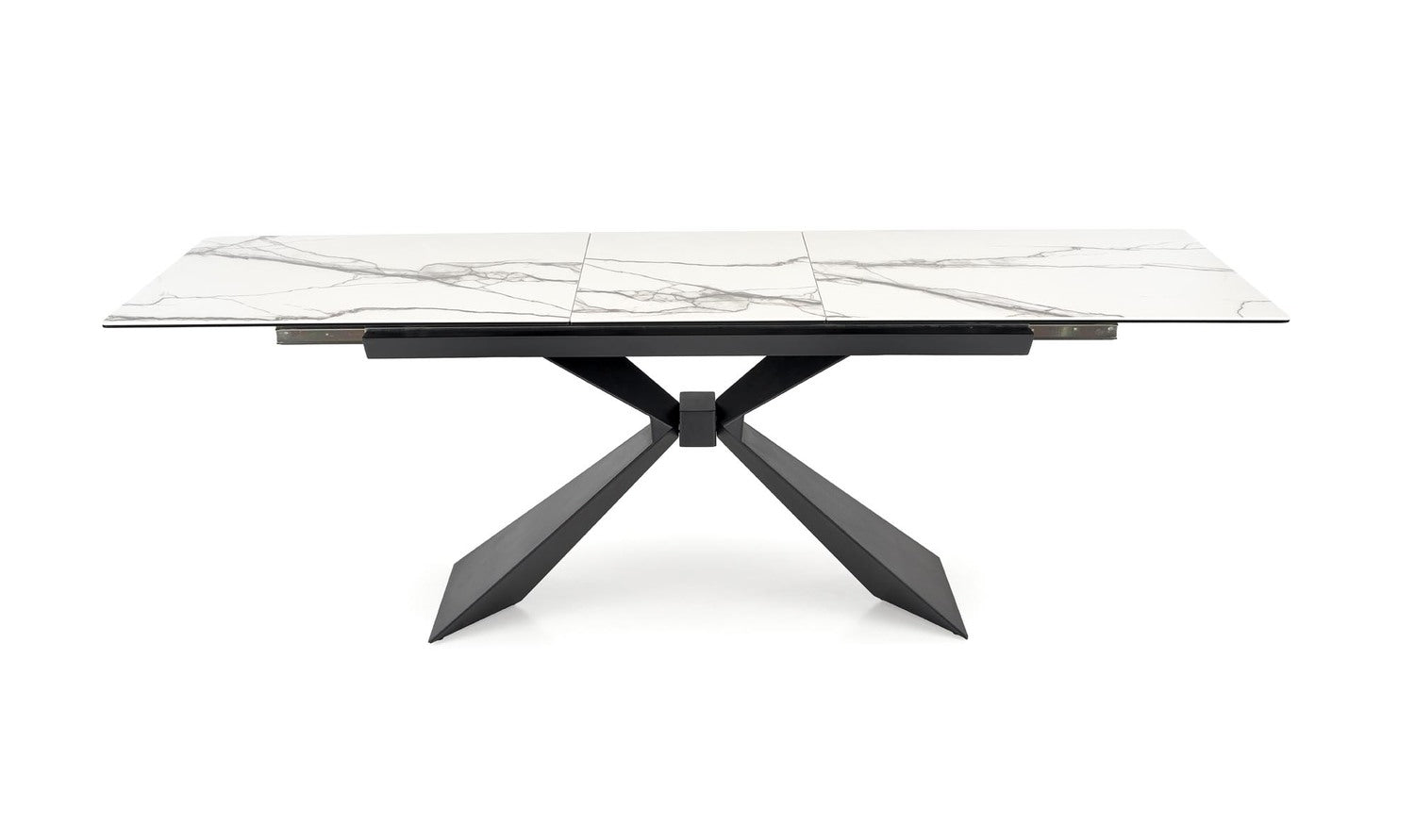 Galds Luciar 180/90/76 cm balts marmors/melns - N1 Home