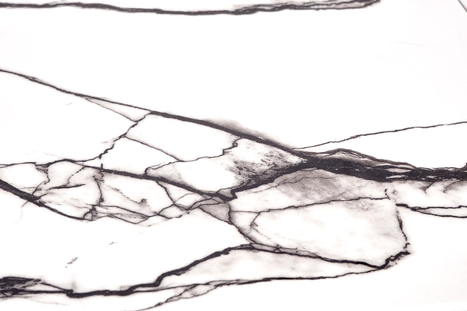 Galds Luciar 180/90/76 cm balts marmors/melns - N1 Home