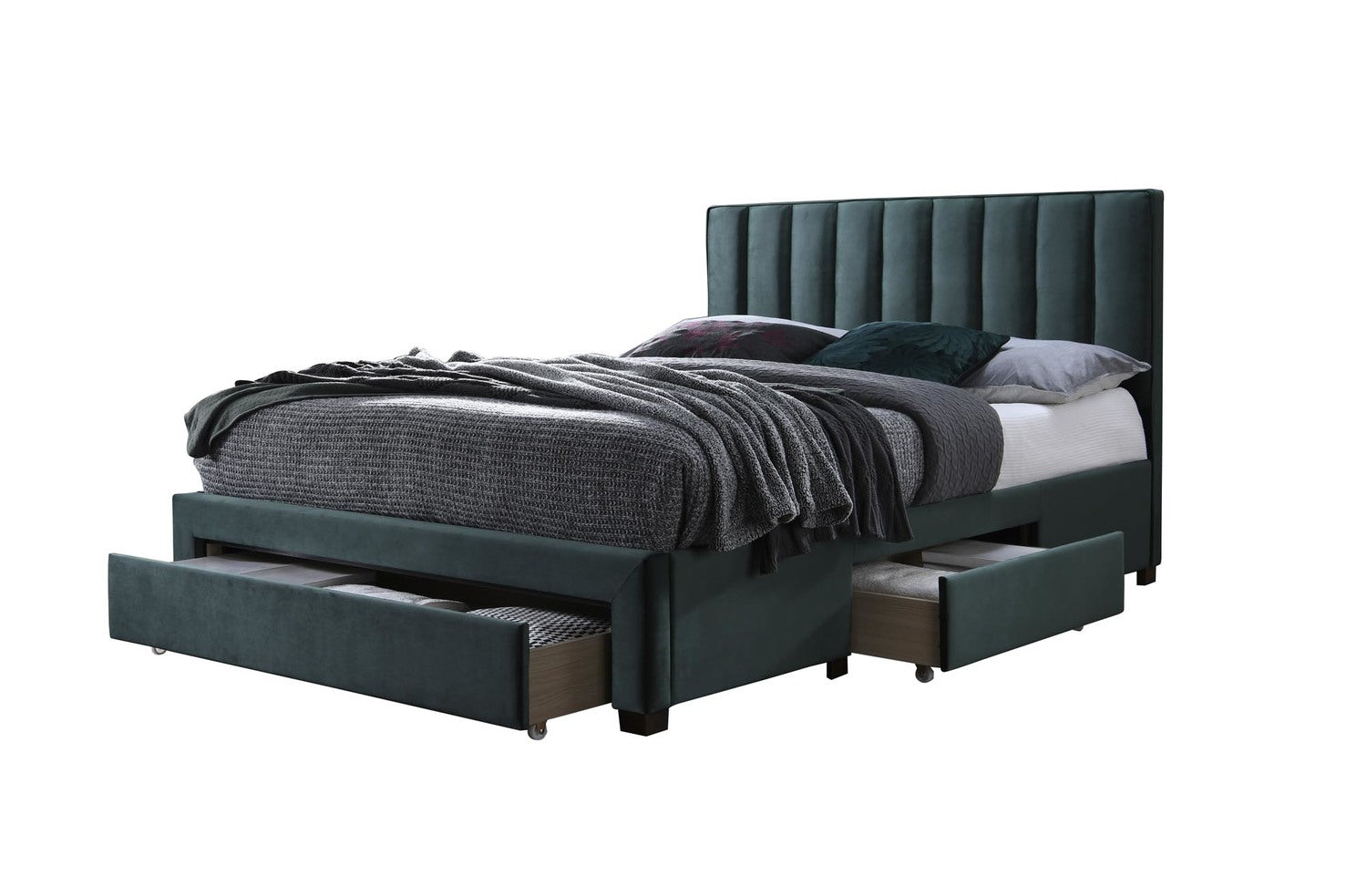 Gulta Grasia 214/145/11 cm tumši zaļs - N1 Home