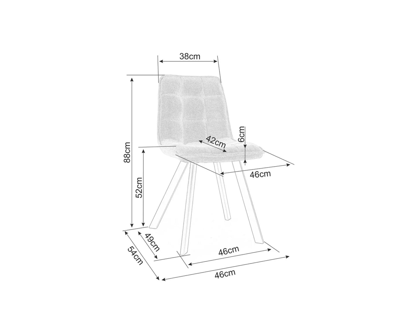 Krēsls Els 42/88/52 cm olīves